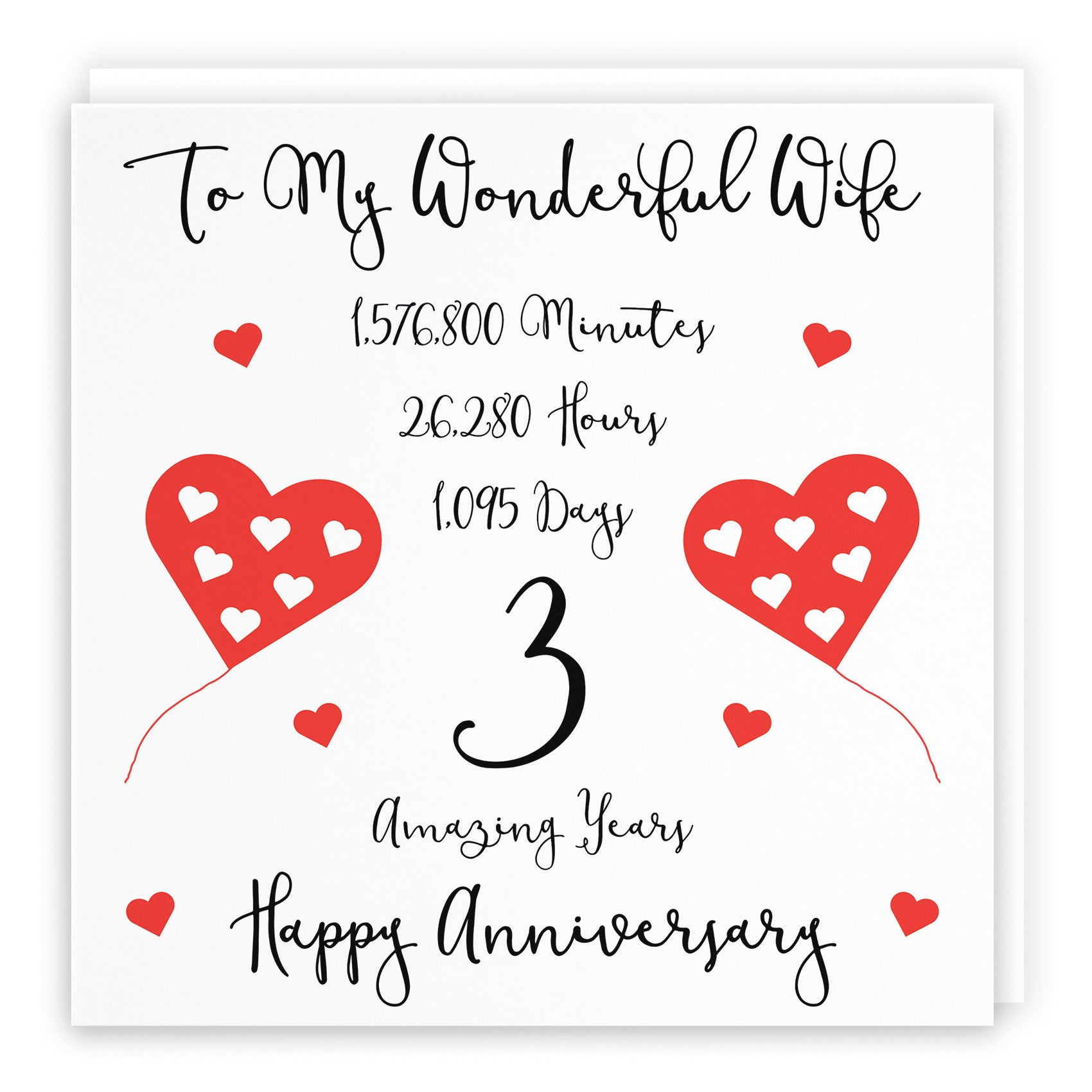 Large Wife 3rd Anniversary Card Timeless - Default Title (B0BBRT1HC5)