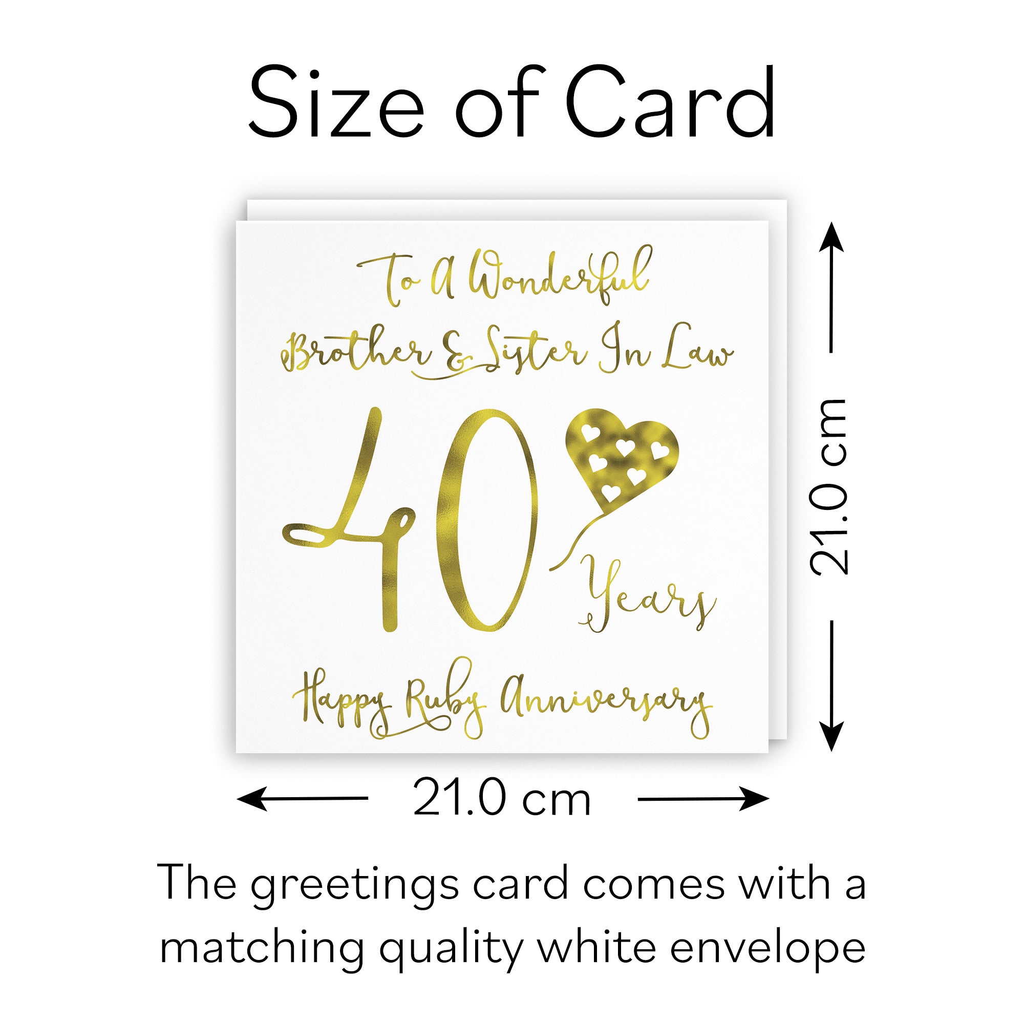 Large Brother And Sister In Law 40th Anniversary Card Milano - Default Title (B0BBRTP6M5)