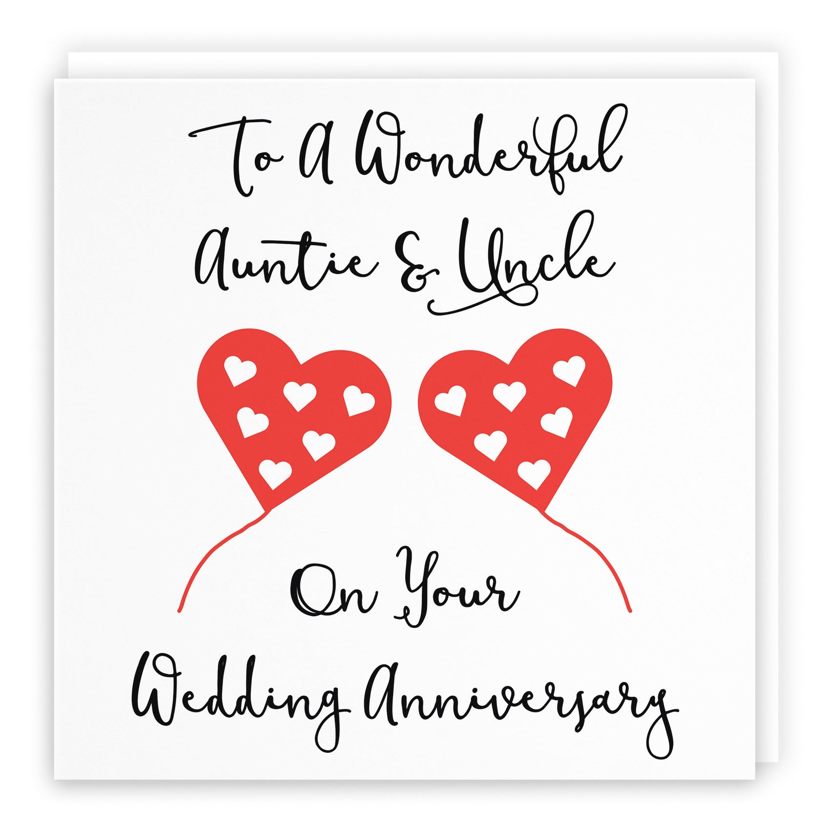 Large Auntie And Uncle Anniversary Card Love Heart - Default Title (B0BBRTRS82)