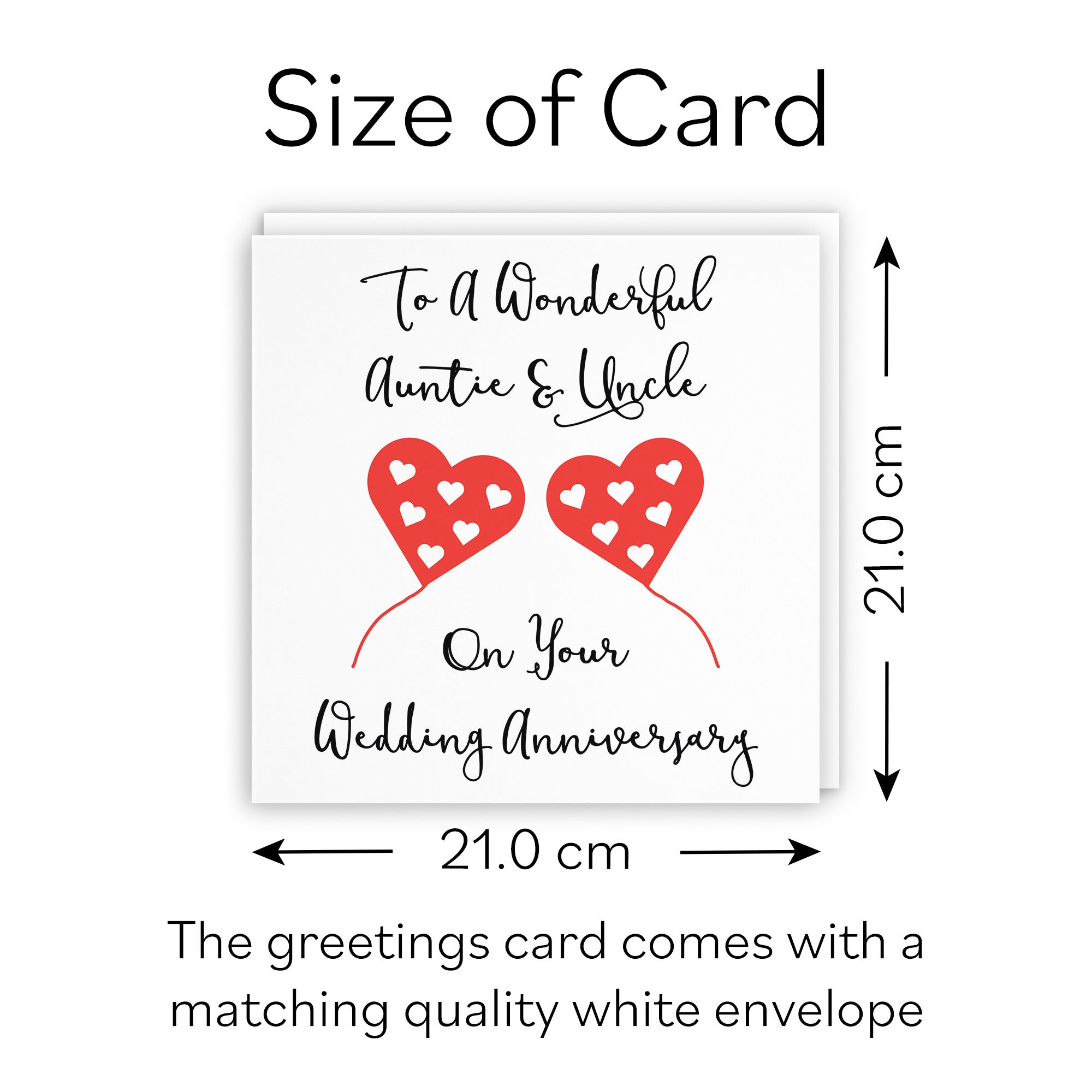 Large Auntie And Uncle Anniversary Card Love Heart - Default Title (B0BBRTRS82)