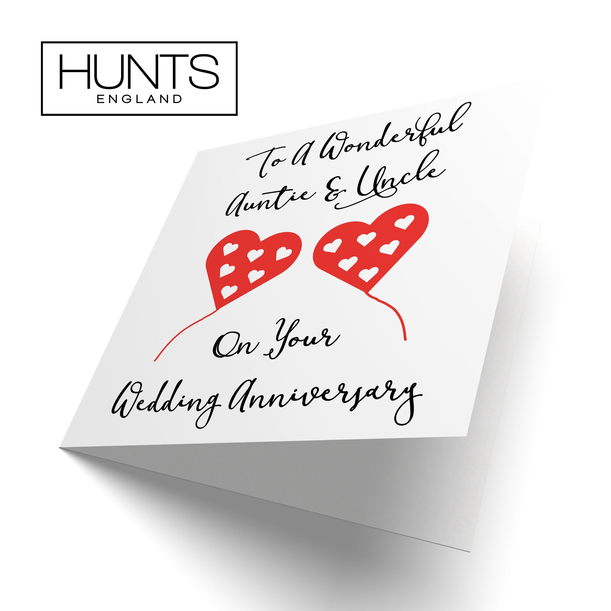 Large Auntie And Uncle Anniversary Card Love Heart - Default Title (B0BBRTRS82)