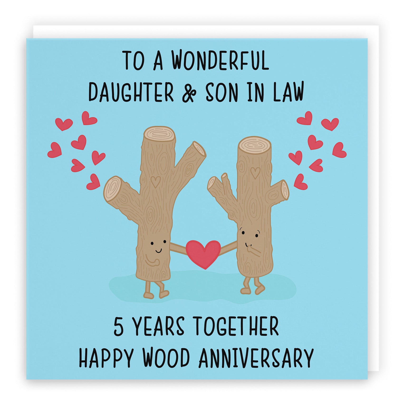 Large Daughter And Son In Law 5th Anniversary Card Iconic - Default Title (B0BBRTSFGH)