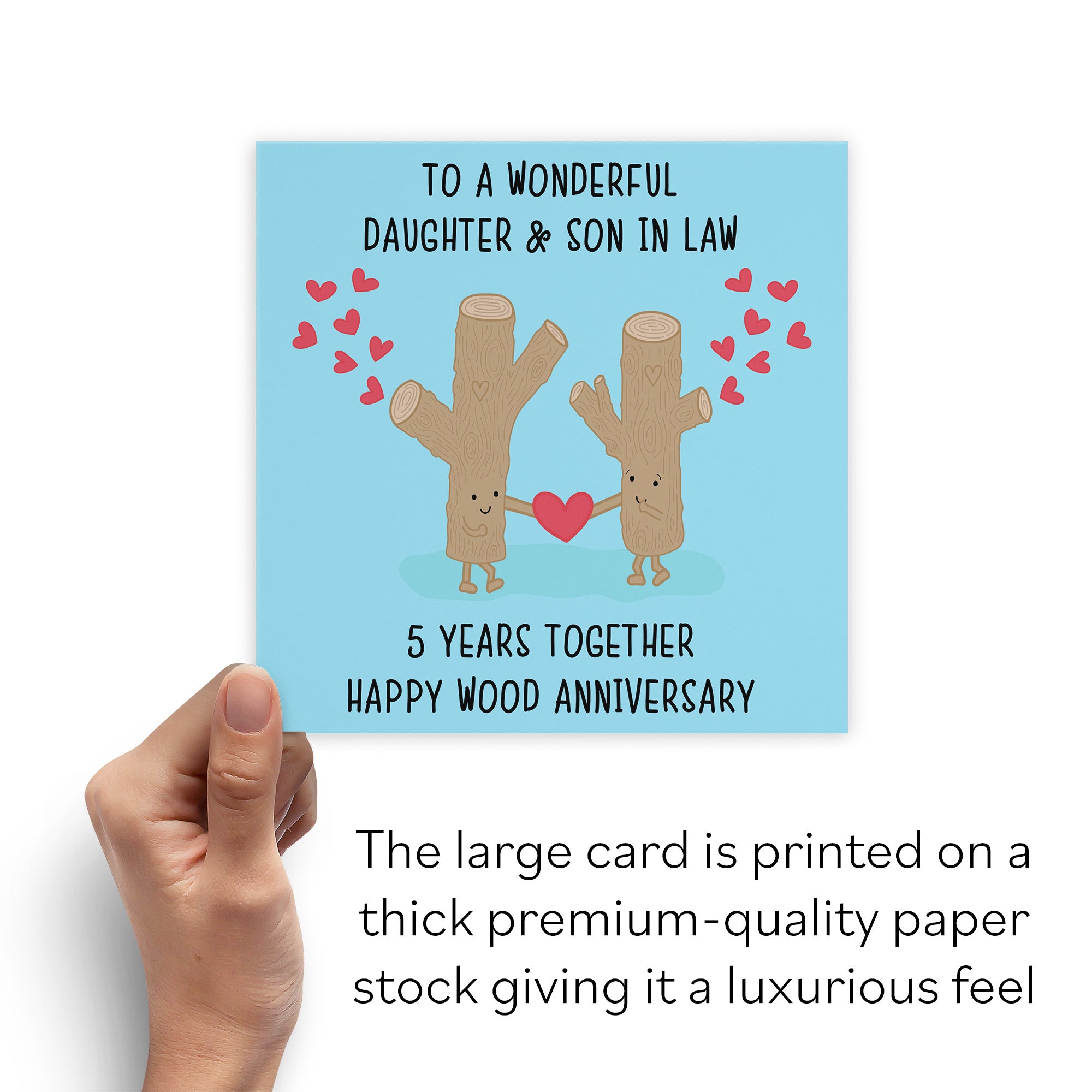 Large Daughter And Son In Law 5th Anniversary Card Iconic - Default Title (B0BBRTSFGH)