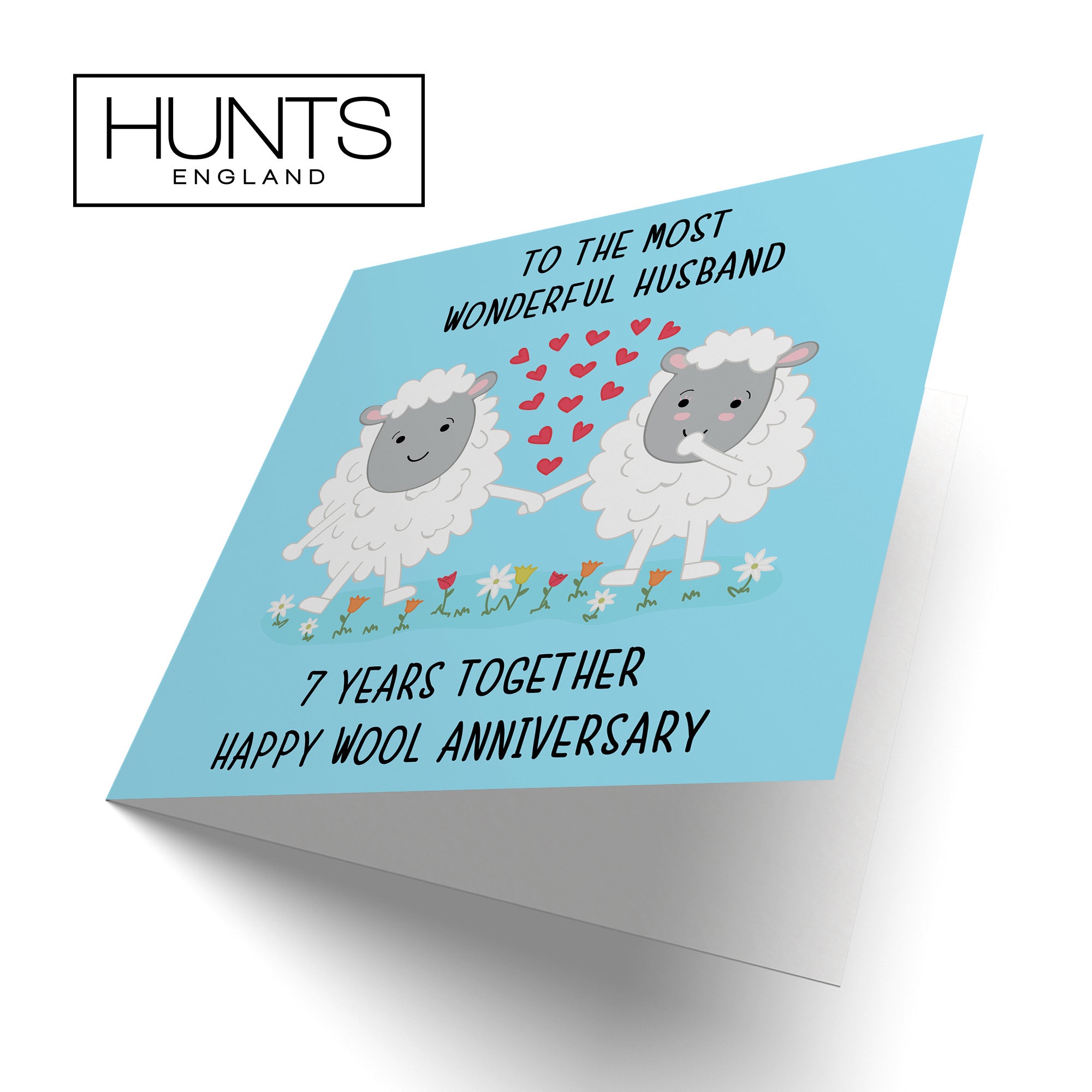 Large Husband 7th Anniversary Card Iconic - Default Title (B0BBRV1949)