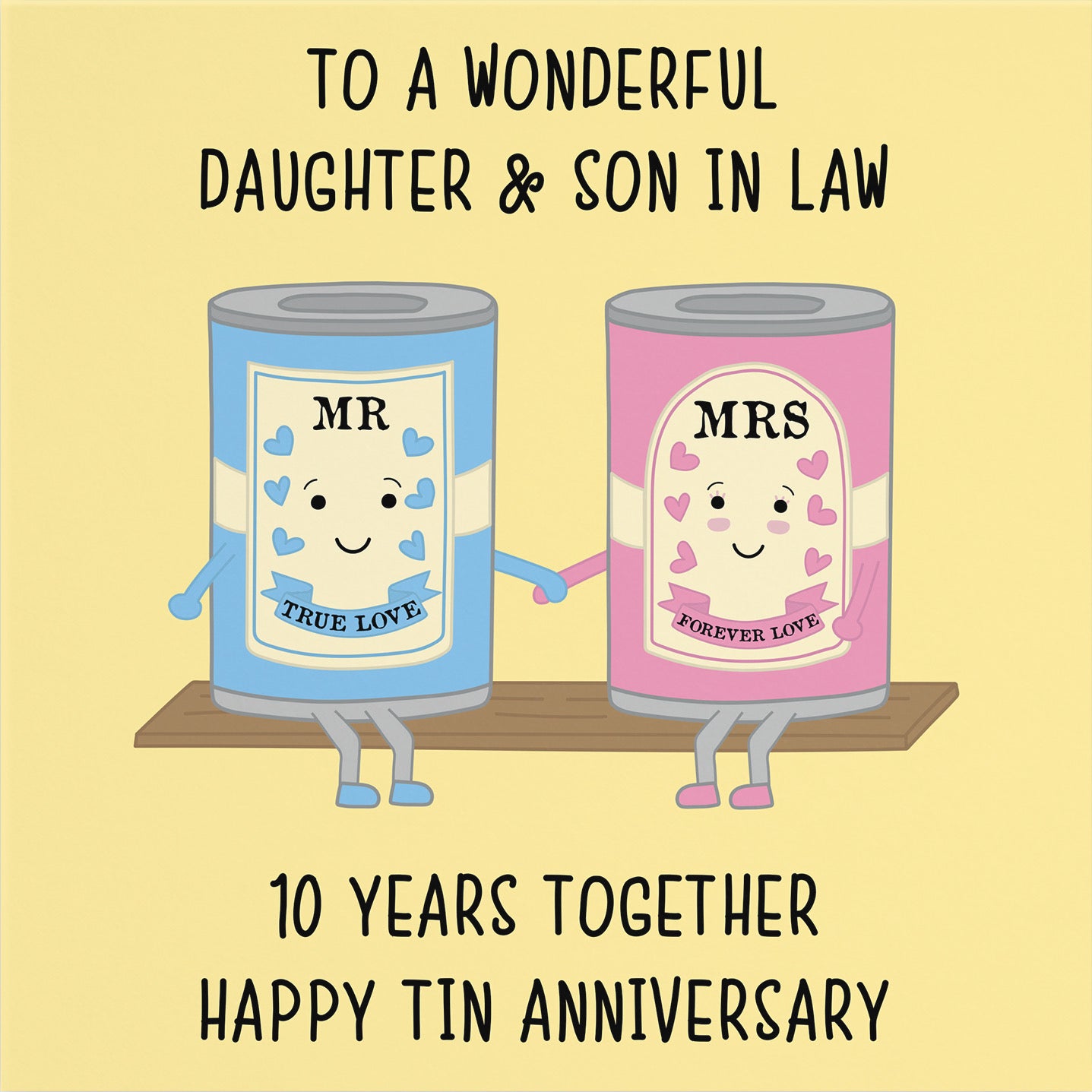 Large Daughter And Son In Law 10th Anniversary Card Iconic - Default Title (B0BBRV2S4C)