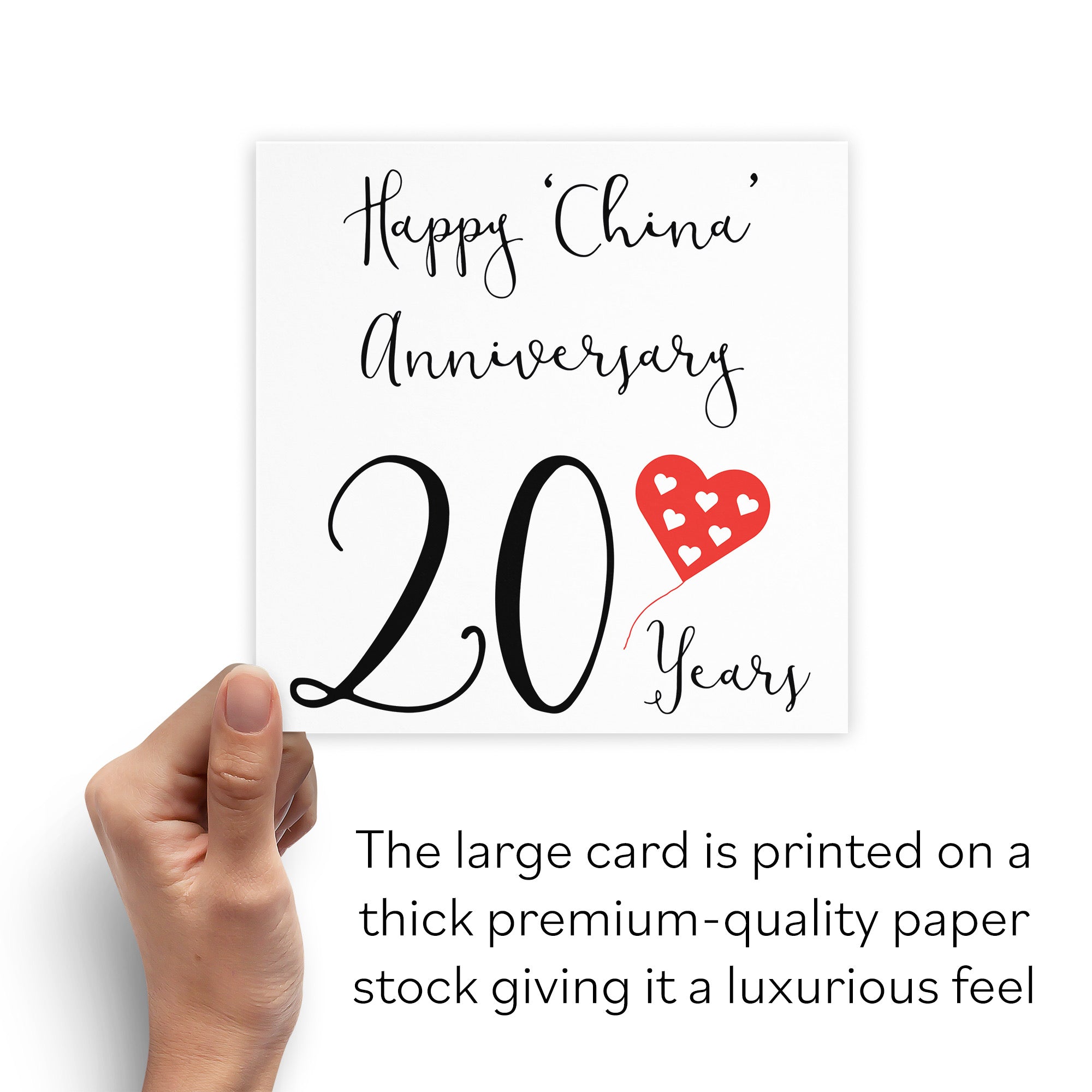 Large 20th Anniversary Card Red Heart - Default Title (B0BBRVCMZ6)