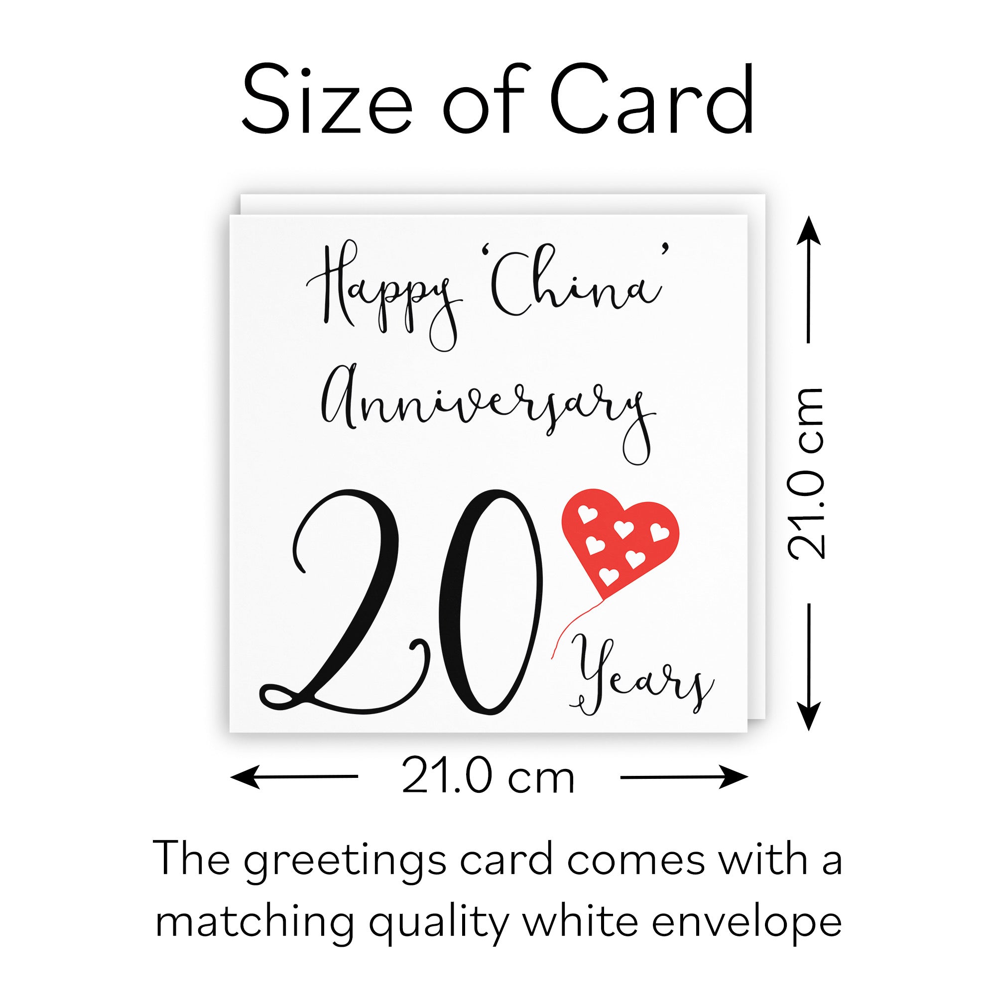 Large 20th Anniversary Card Red Heart - Default Title (B0BBRVCMZ6)