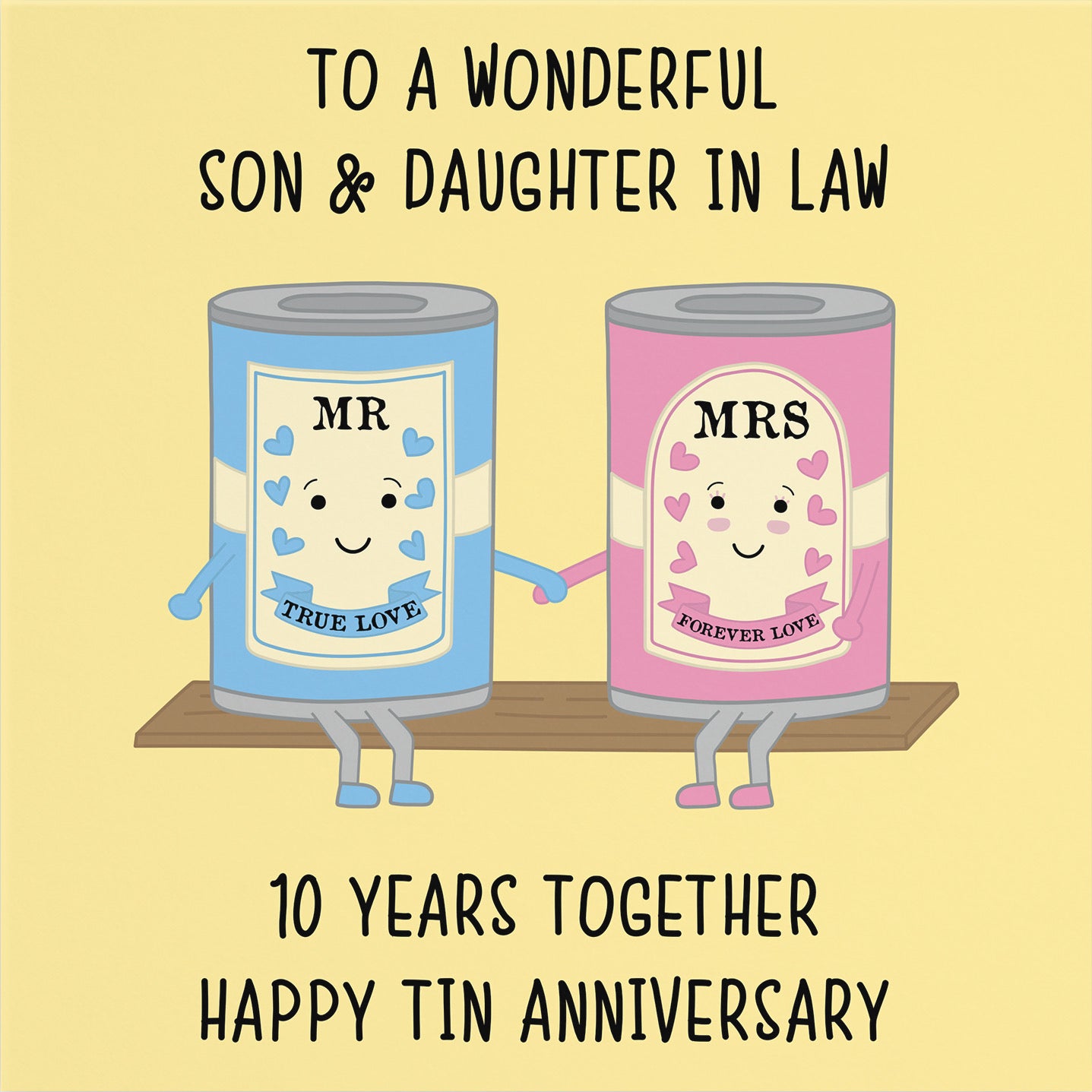 Large Son And Daughter In Law 10th Anniversary Card Iconic - Default Title (B0BBRVG7SW)