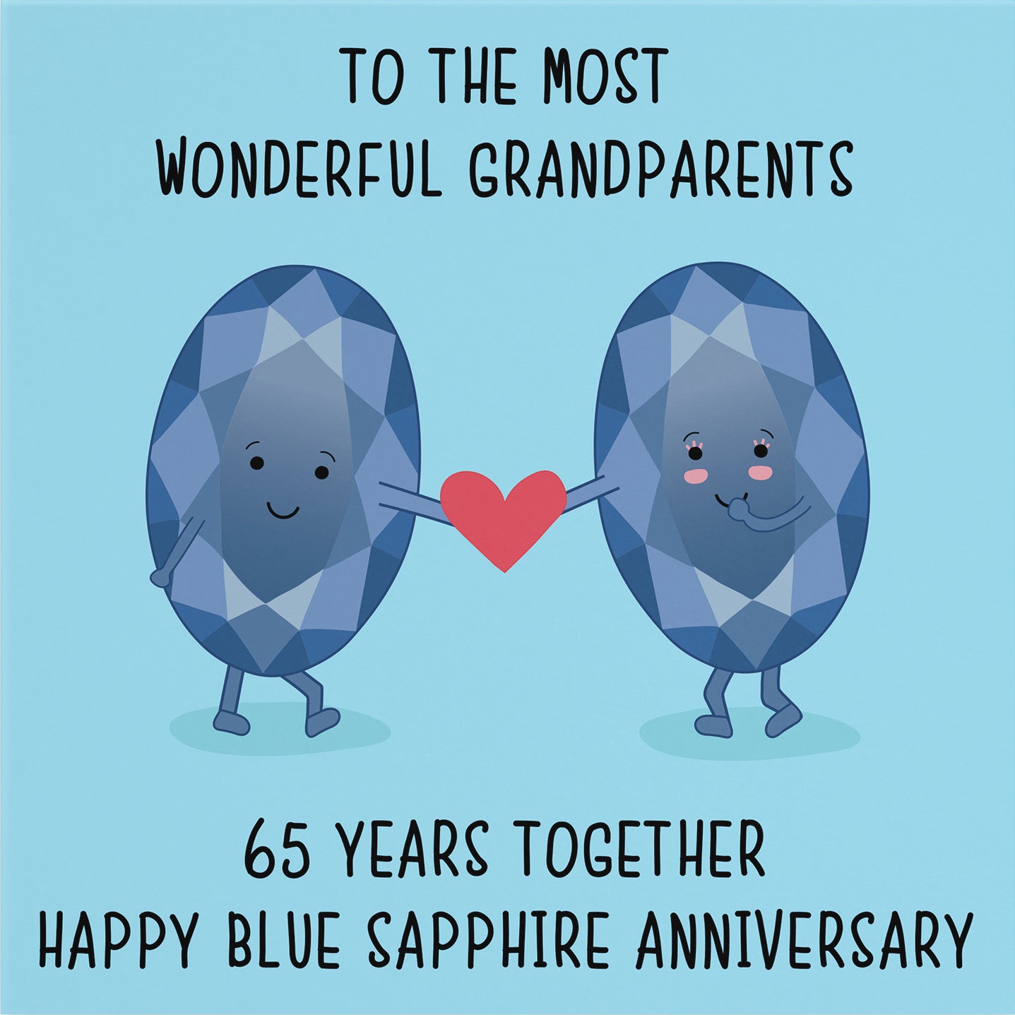 Large Grandparents 65th Anniversary Card Iconic - Default Title (B0BBRVRHZB)