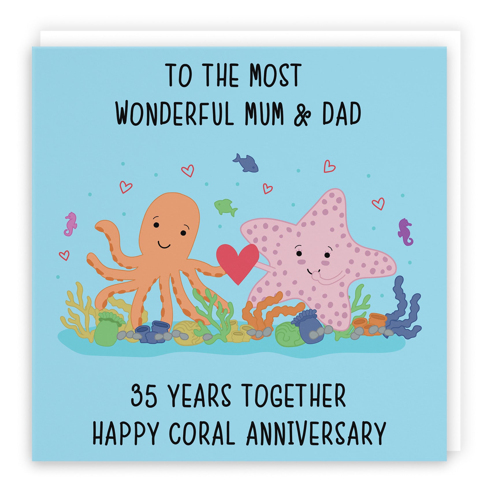 Large Mum And Dad 35th Anniversary Card Iconic - Default Title (B0BBRVSM39)