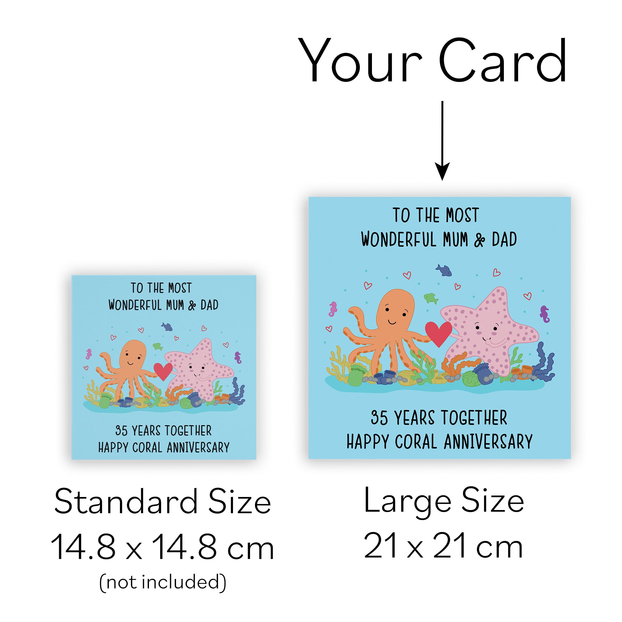 Large Mum And Dad 35th Anniversary Card Iconic - Default Title (B0BBRVSM39)