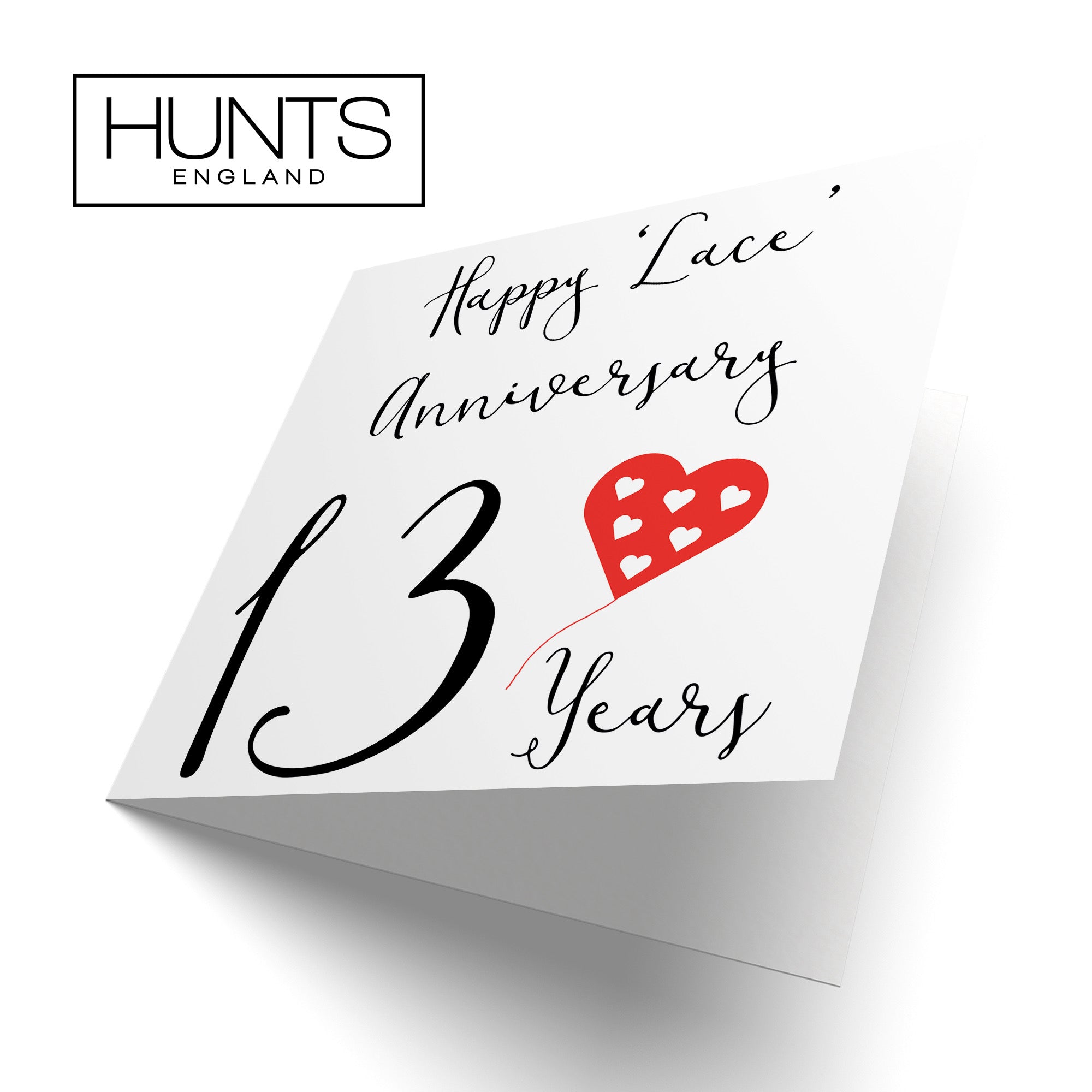 Large 13th Anniversary Card Red Heart - Default Title (B0BBRVX518)