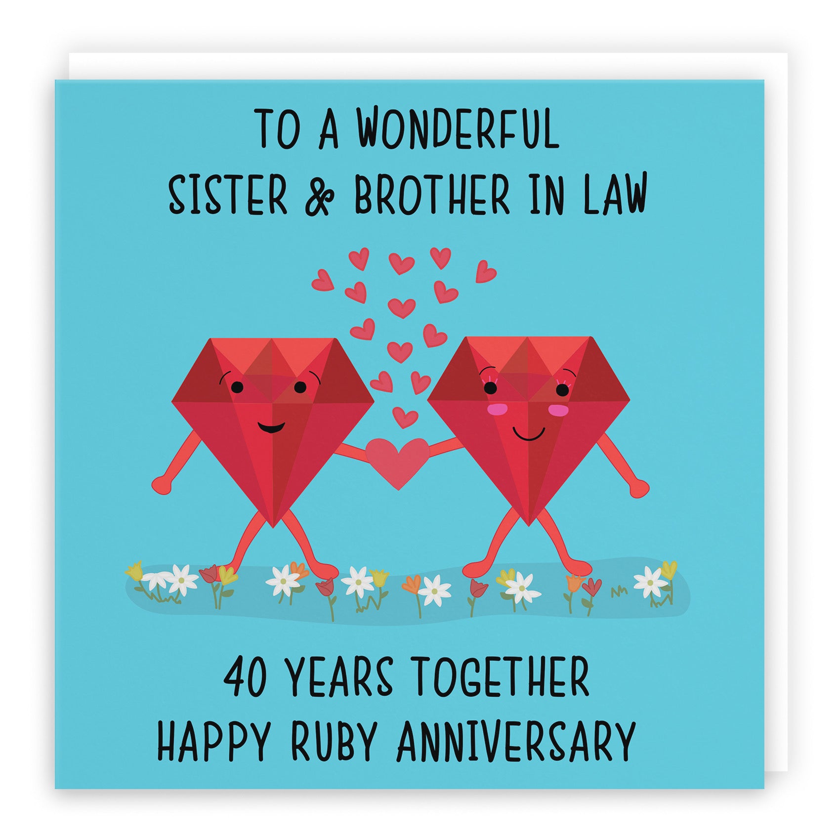 Large Sister And Brother In Law 40th Anniversary Card Iconic - Default Title (B0BBRVZDTY)