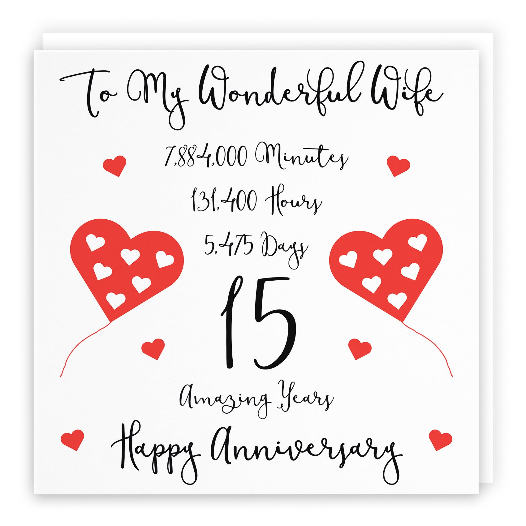 Large Wife 15th Anniversary Card Timeless - Default Title (B0BBRW5PZC)