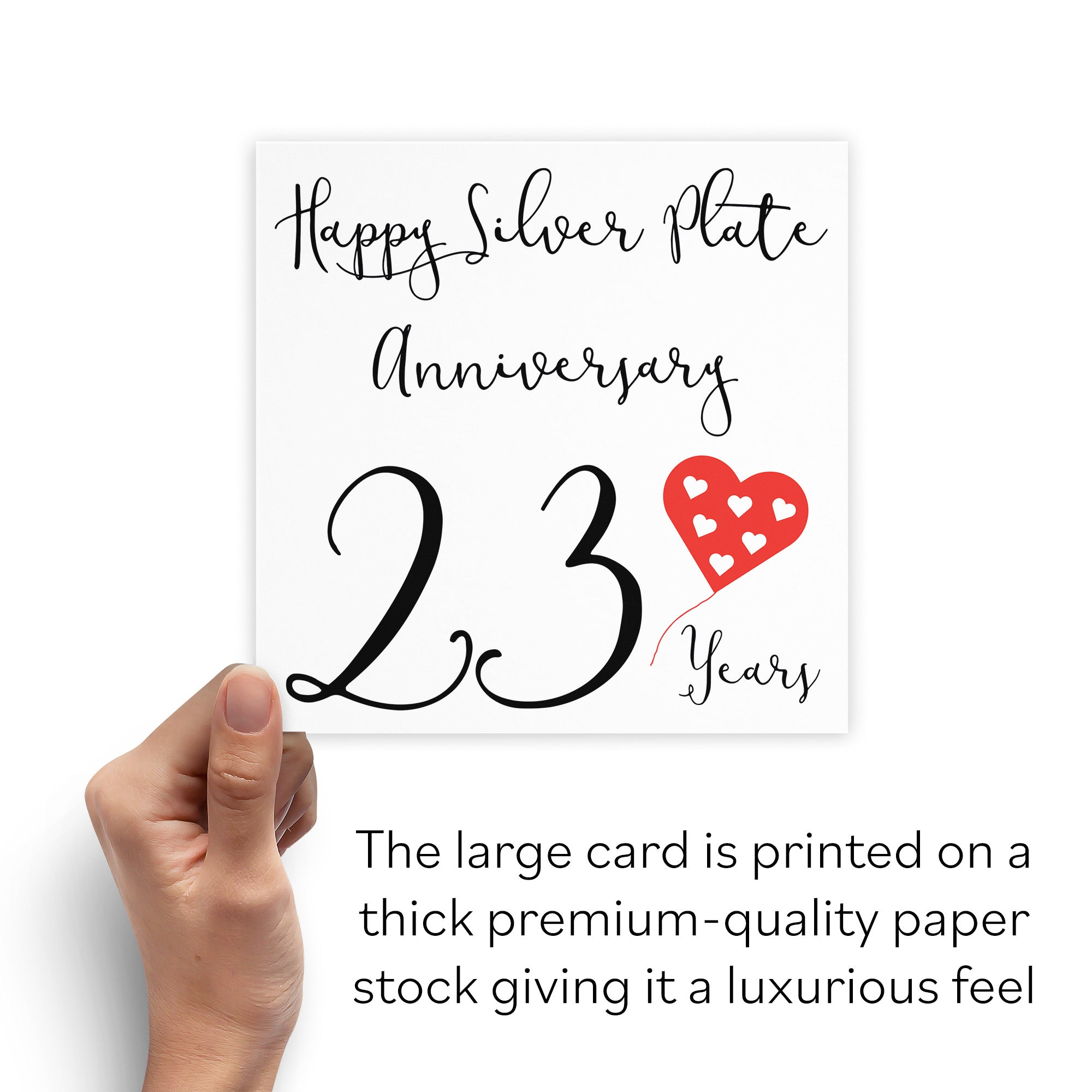Large 23rd Anniversary Card Red Heart - Default Title (B0BBRW8NT7)