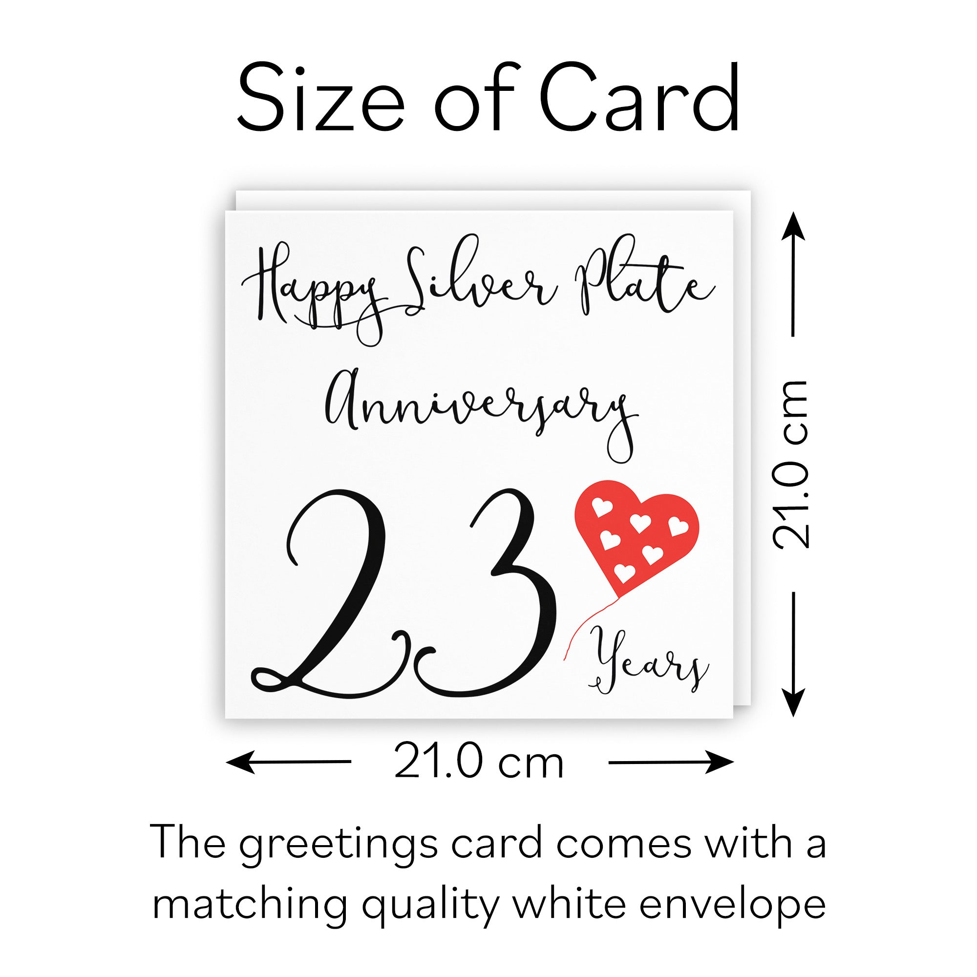 Large 23rd Anniversary Card Red Heart - Default Title (B0BBRW8NT7)