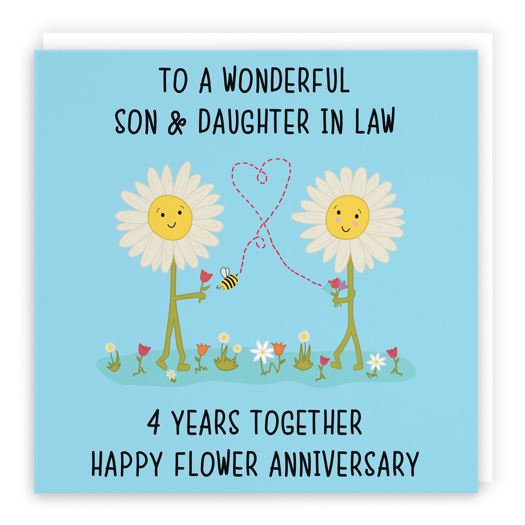 Large Son And Daughter In Law 4th Anniversary Card Iconic - Default Title (B0BBRWH3FS)