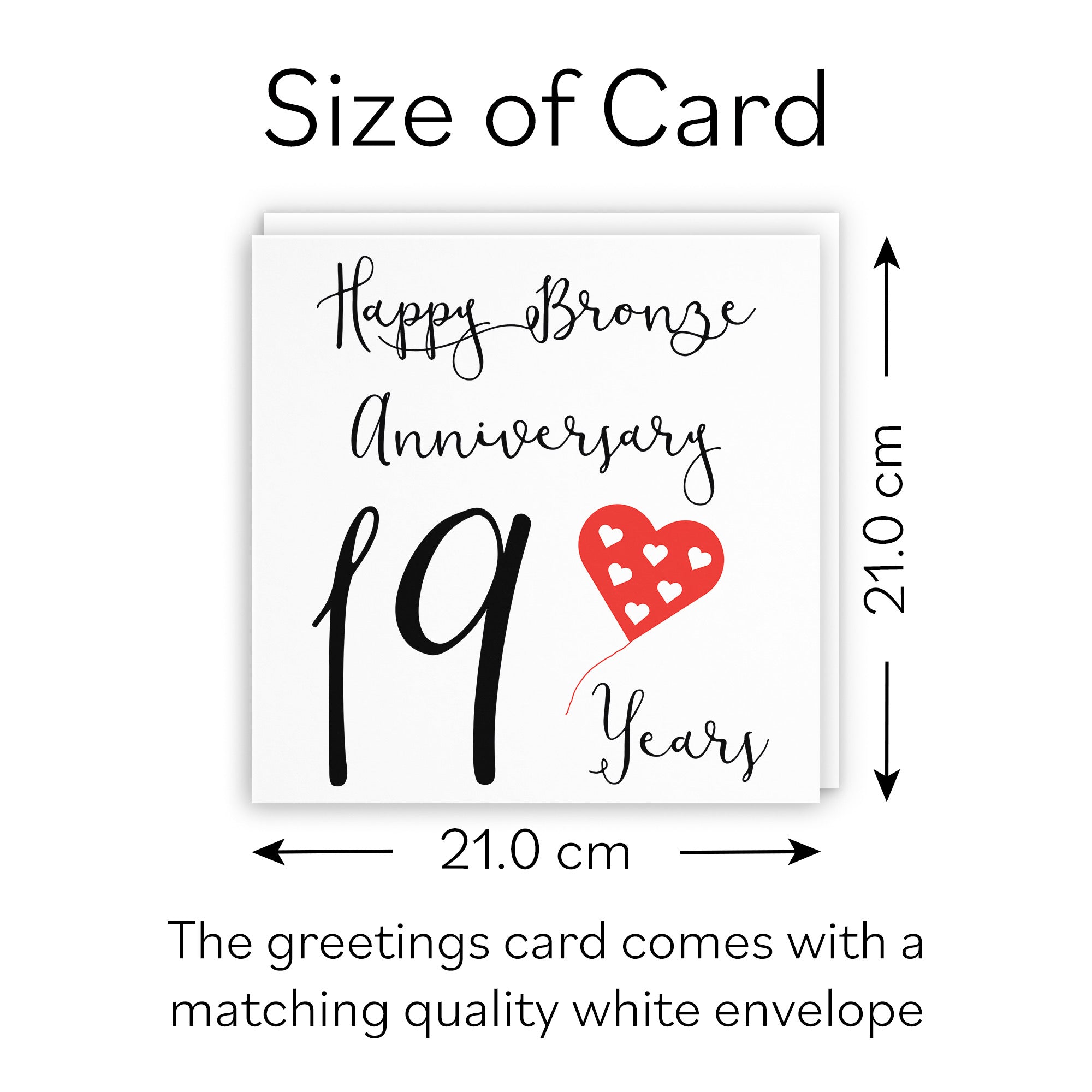 Large 19th Anniversary Card Red Heart - Default Title (B0BBRWHD4X)