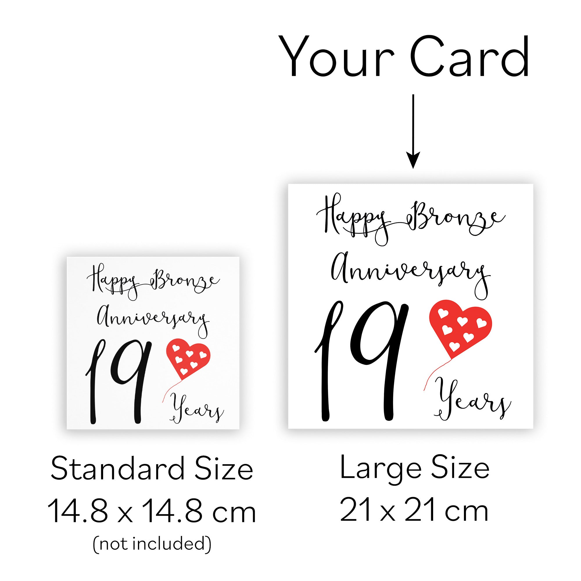 Large 19th Anniversary Card Red Heart - Default Title (B0BBRWHD4X)