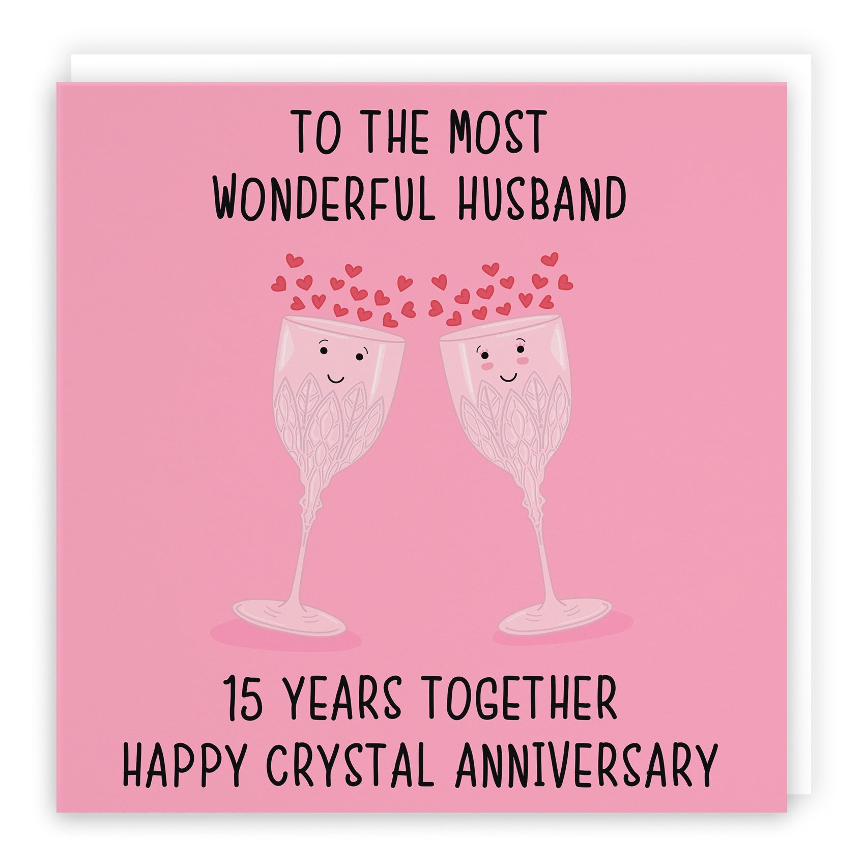 Large Husband 15th Anniversary Card Iconic - Default Title (B0BBRWNCZ5)