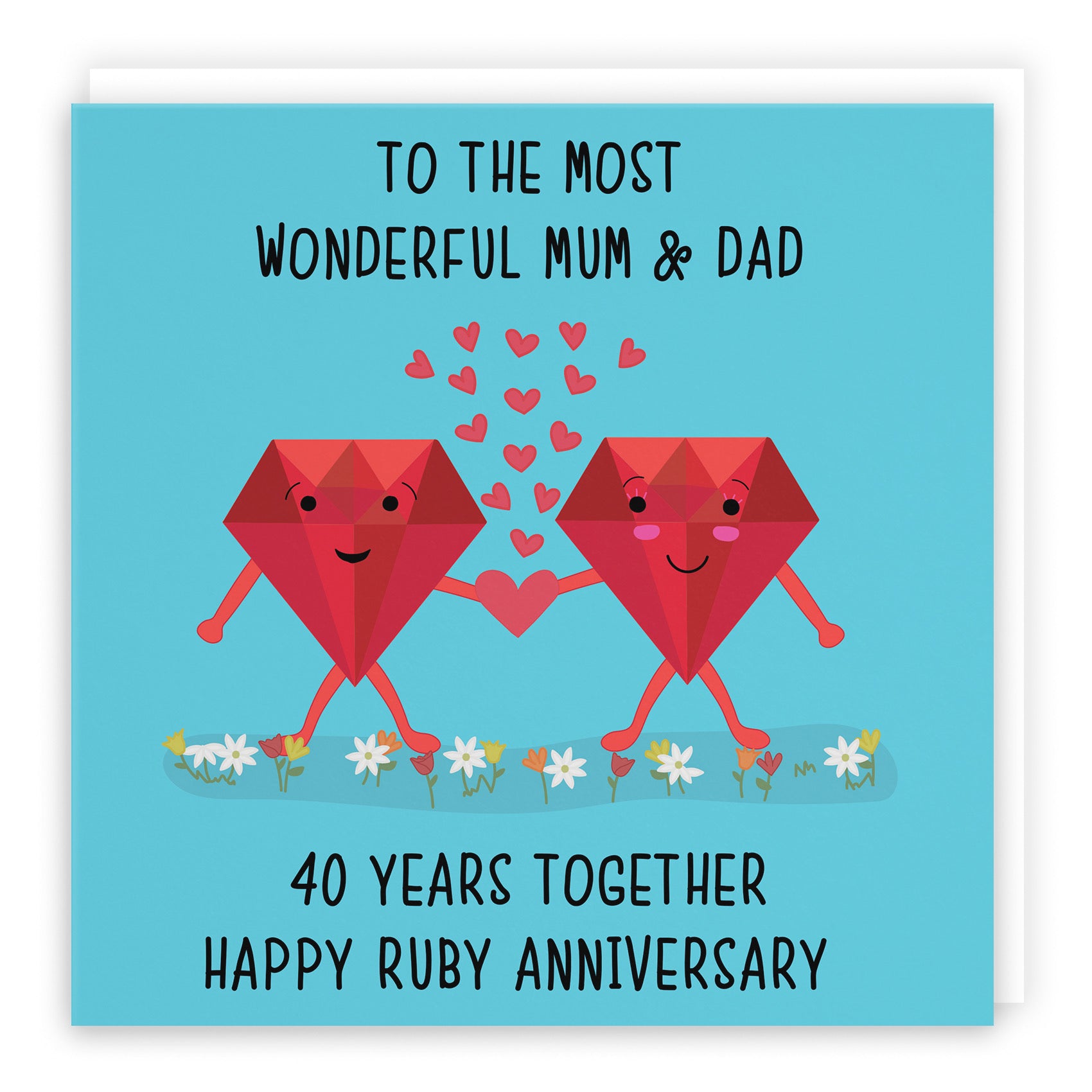 Large Mum And Dad 40th Anniversary Card Iconic - Default Title (B0BBRWWHNZ)