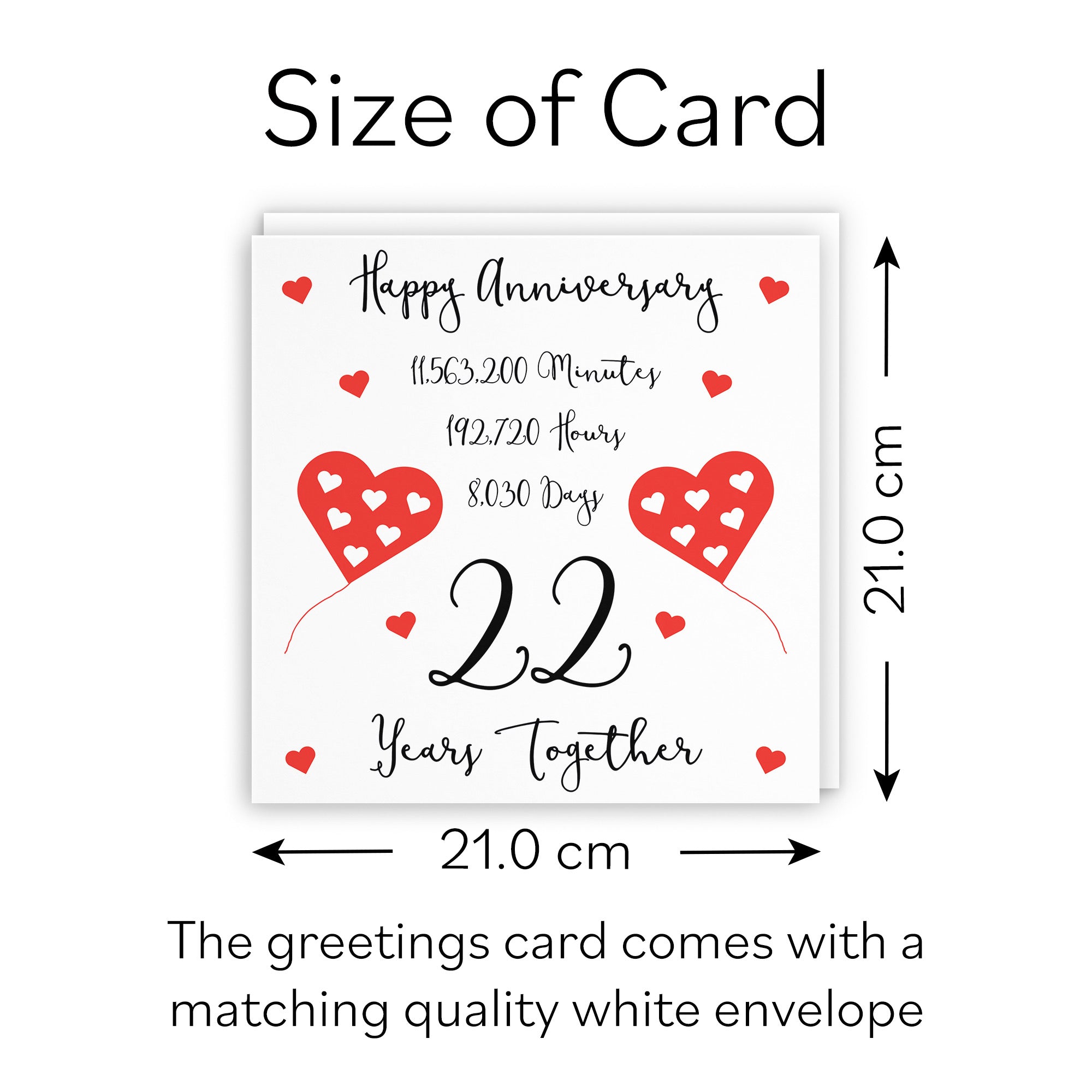 Large 22nd Anniversary Card Timeless - Default Title (B0BBRWWMPW)