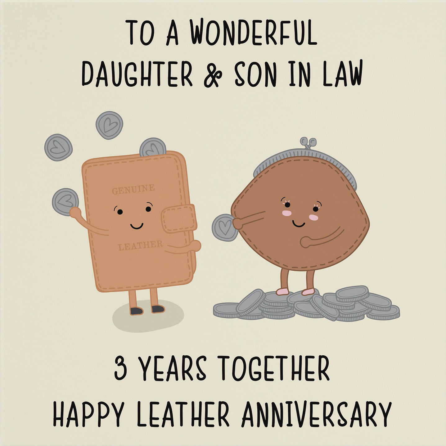 Large Daughter And Son In Law 3rd Anniversary Card Iconic - Default Title (B0BBRXFH7D)
