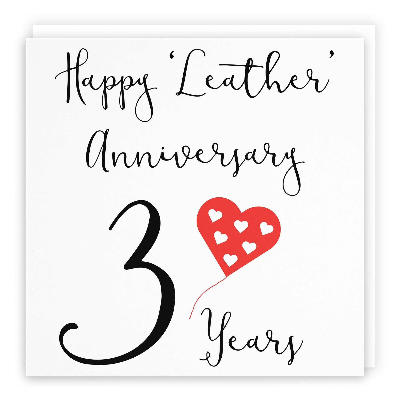 Large 3rd Anniversary Card Red Heart - Default Title (B0BBRY1R6D)