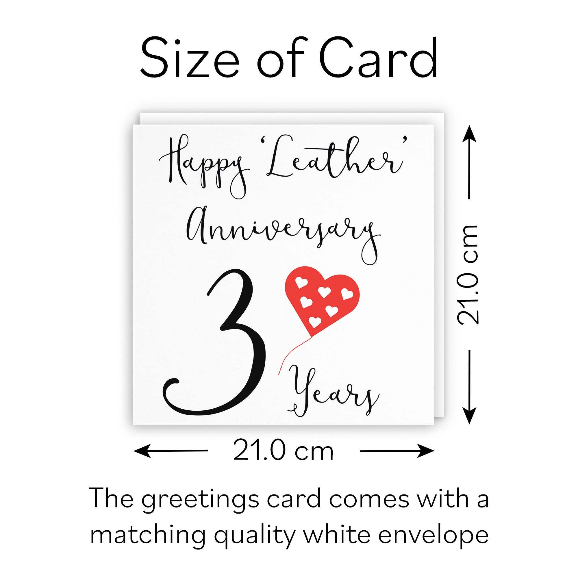 Large 3rd Anniversary Card Red Heart - Default Title (B0BBRY1R6D)