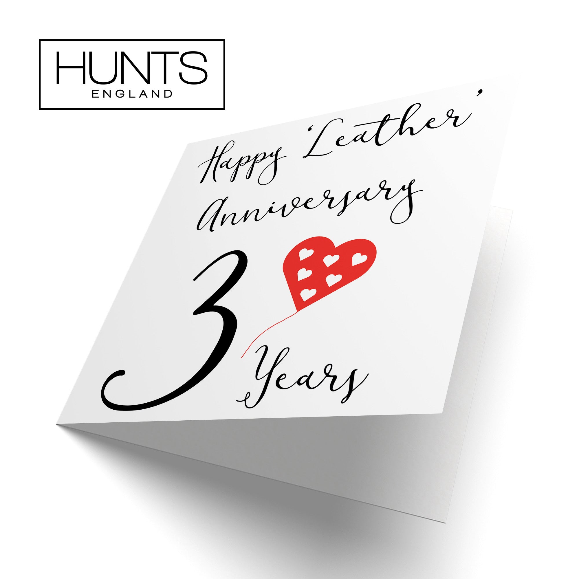 Large 3rd Anniversary Card Red Heart - Default Title (B0BBRY1R6D)