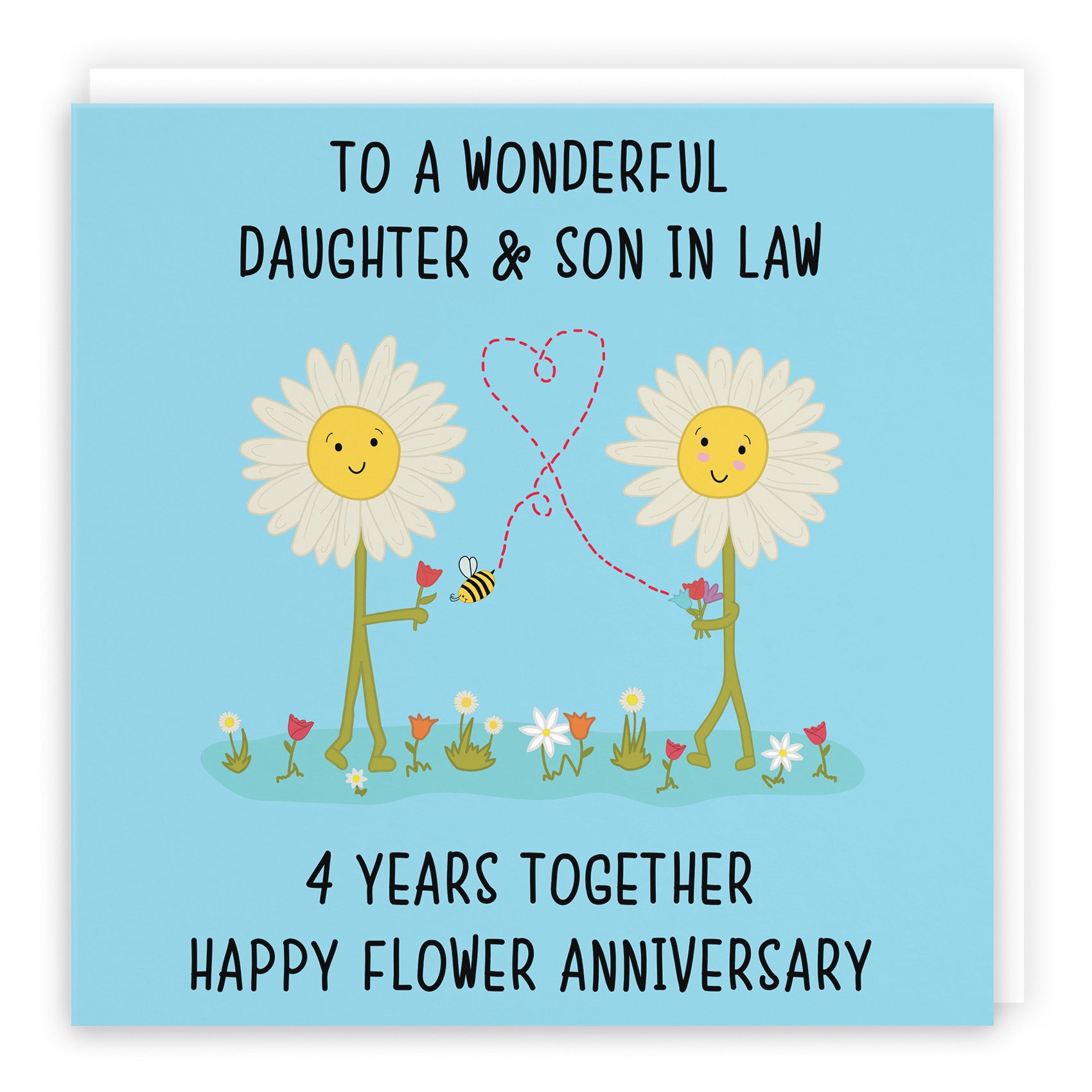 Large Daughter And Son In Law 4th Anniversary Card Iconic - Default Title (B0BBRY77PY)