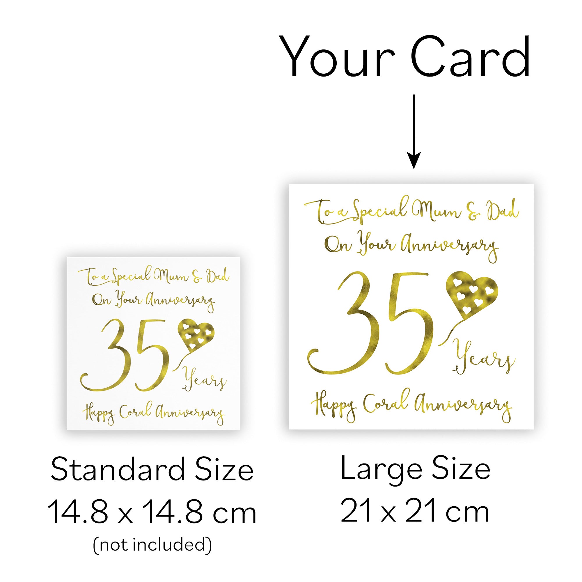 Large Mum And Dad 35th Anniversary Card Milano - Default Title (B0BBRYFMPC)