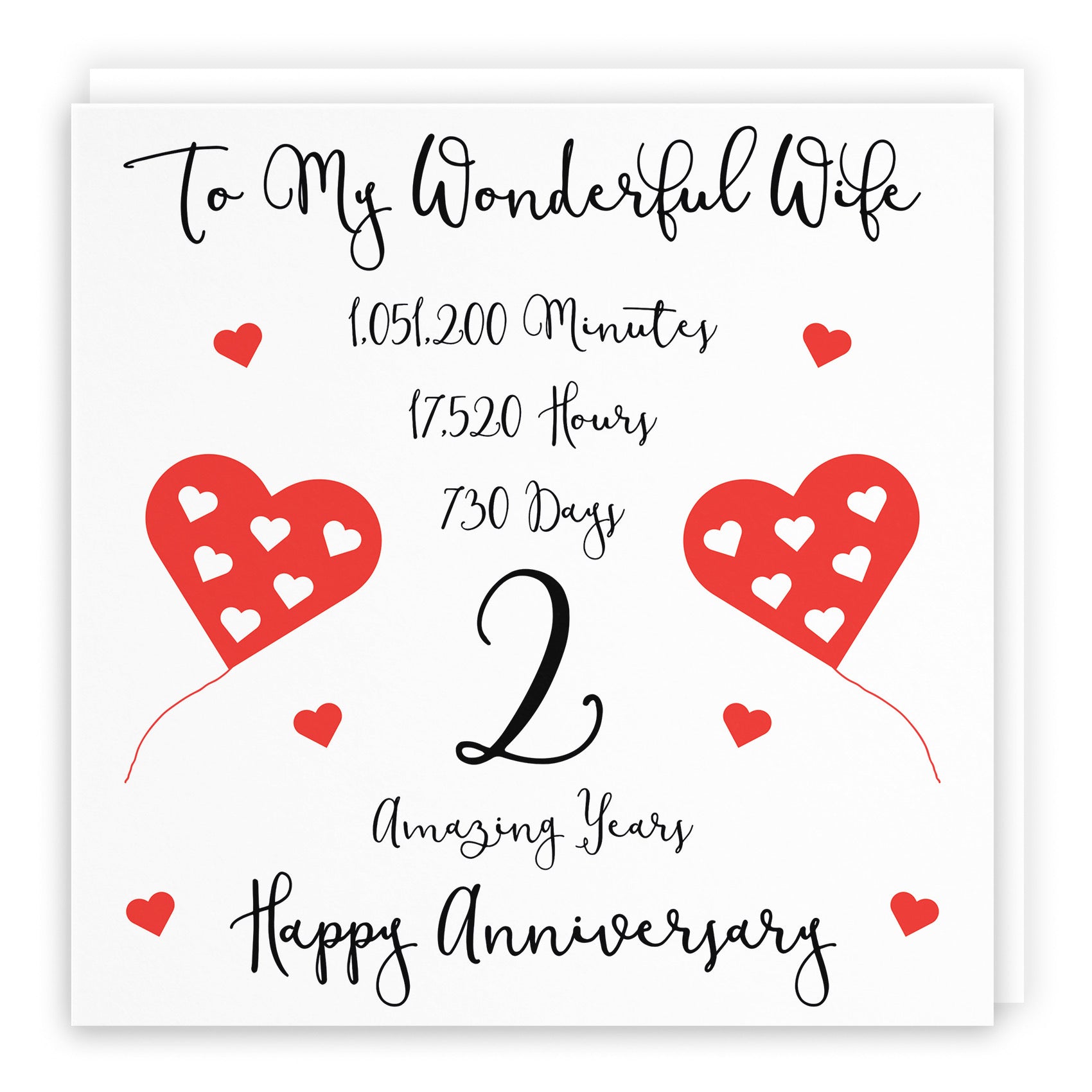 Large Wife 2nd Anniversary Card Timeless - Default Title (B0BBRYK4WG)