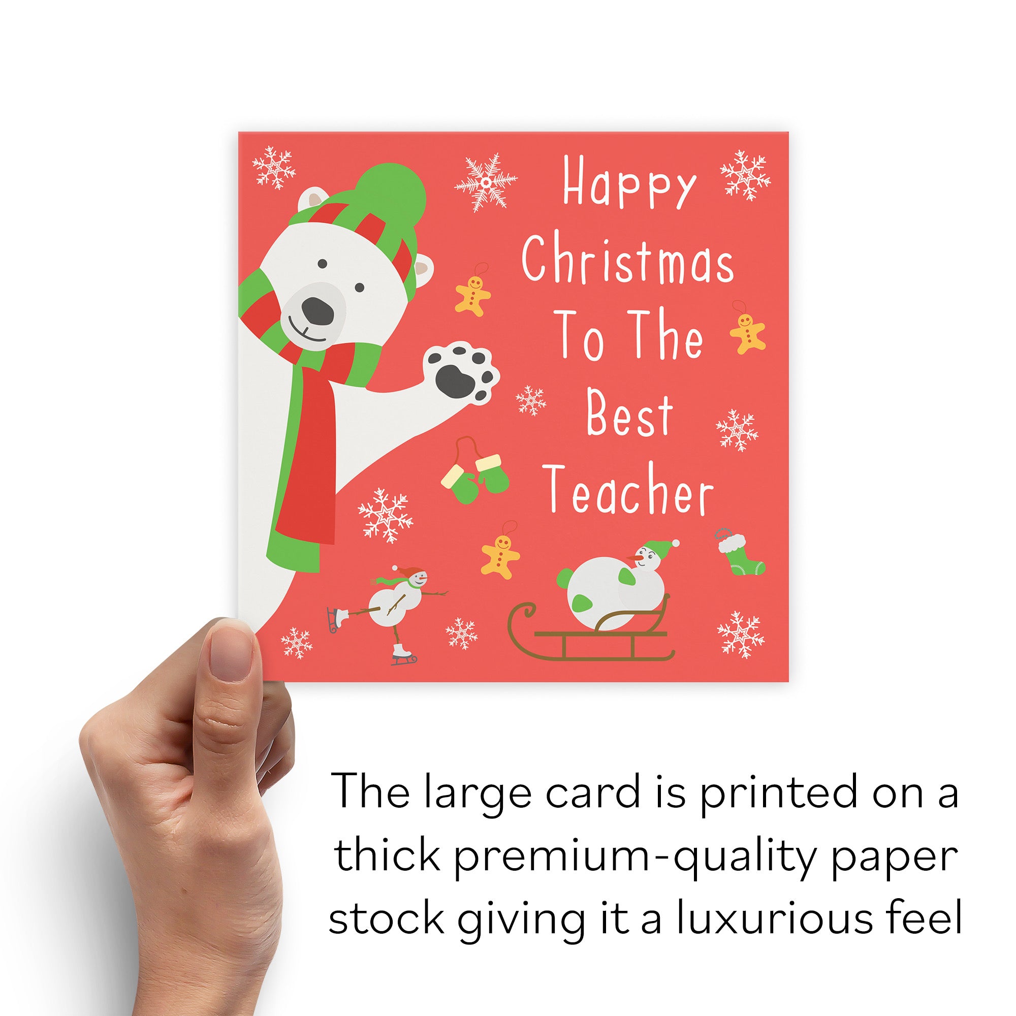 Large Teacher Christmas Card Iconic - Default Title (B0BBS2SRSS)