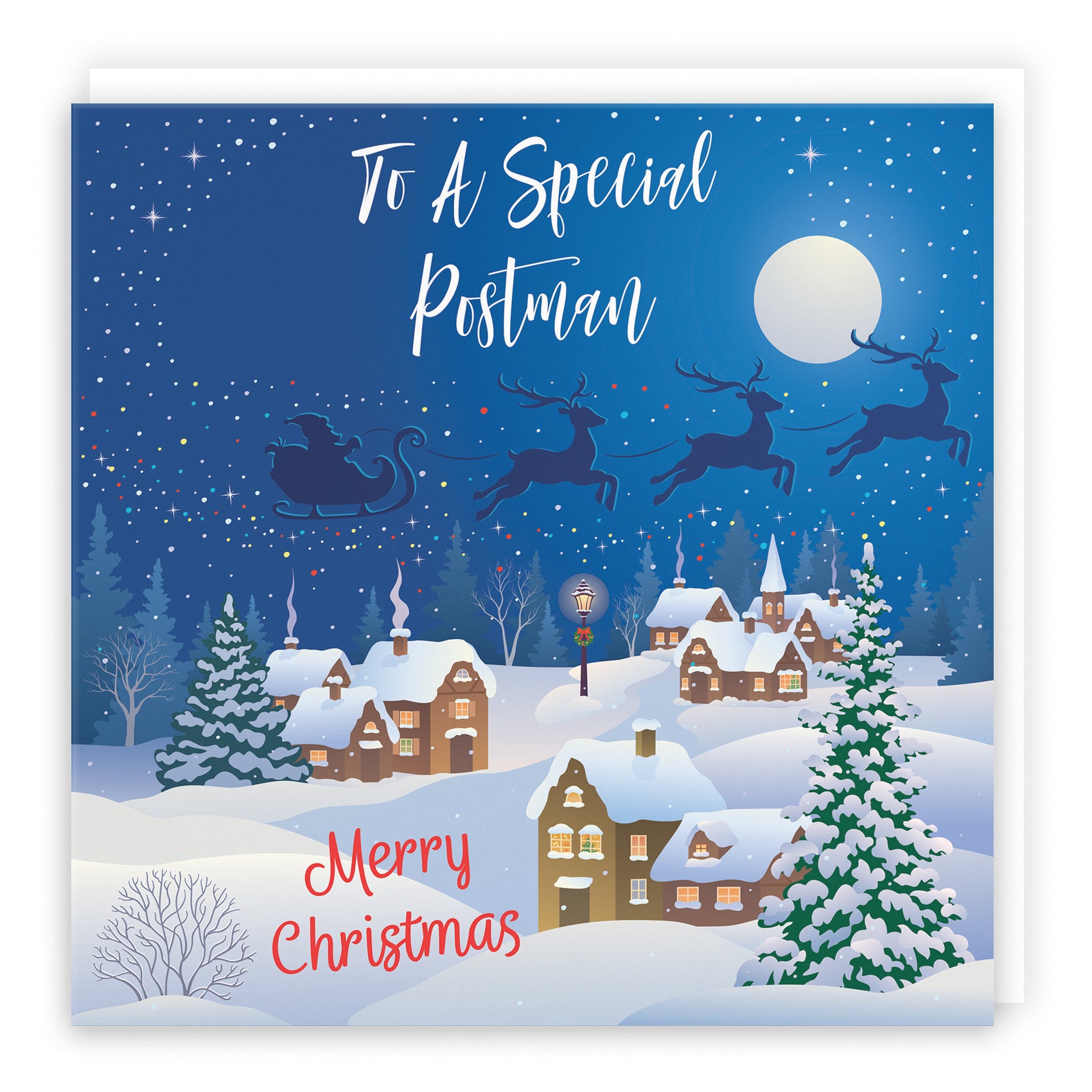 Large Postman Christmas Card Winter Wonderland - Default Title (B0BBS2W216)