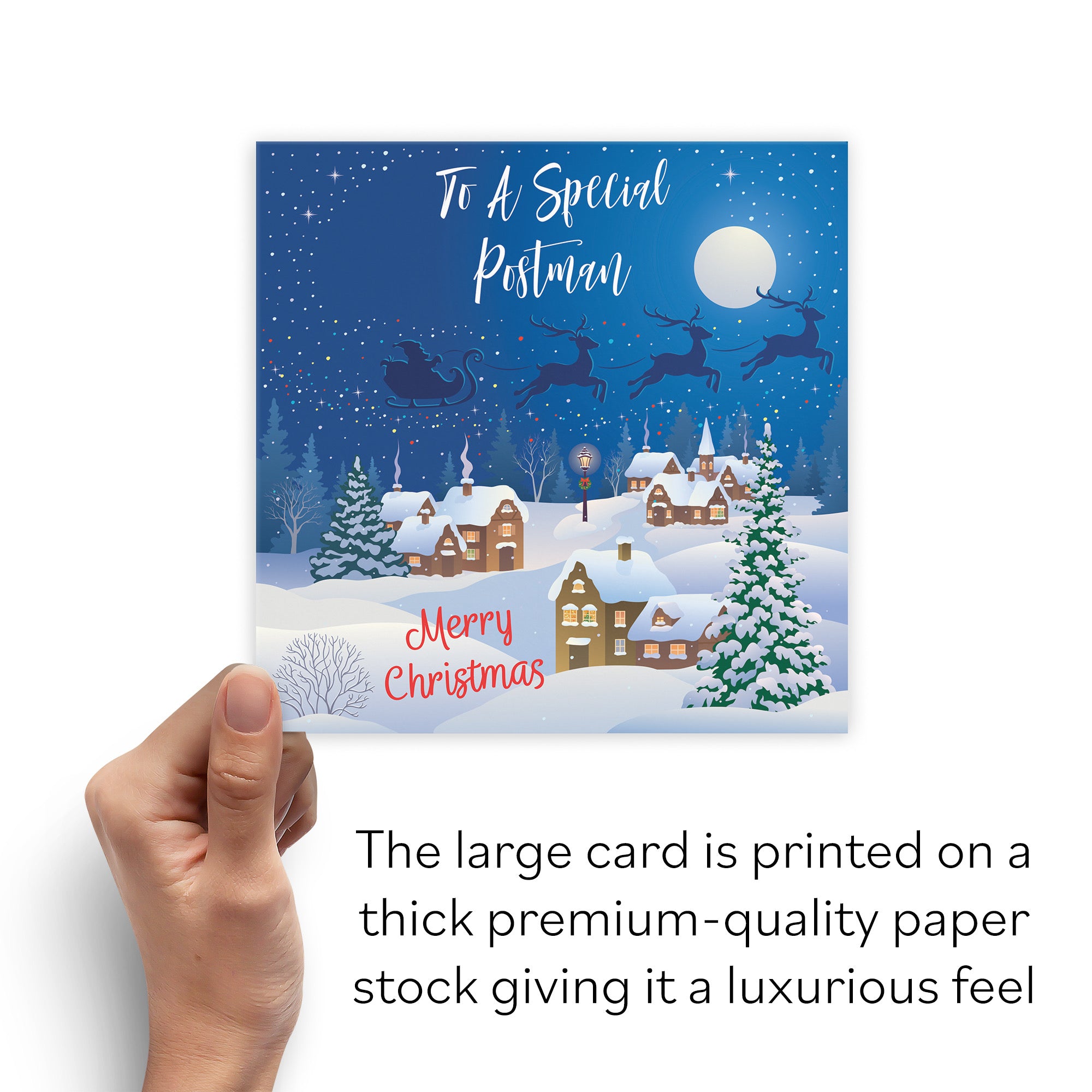 Large Postman Christmas Card Winter Wonderland - Default Title (B0BBS2W216)