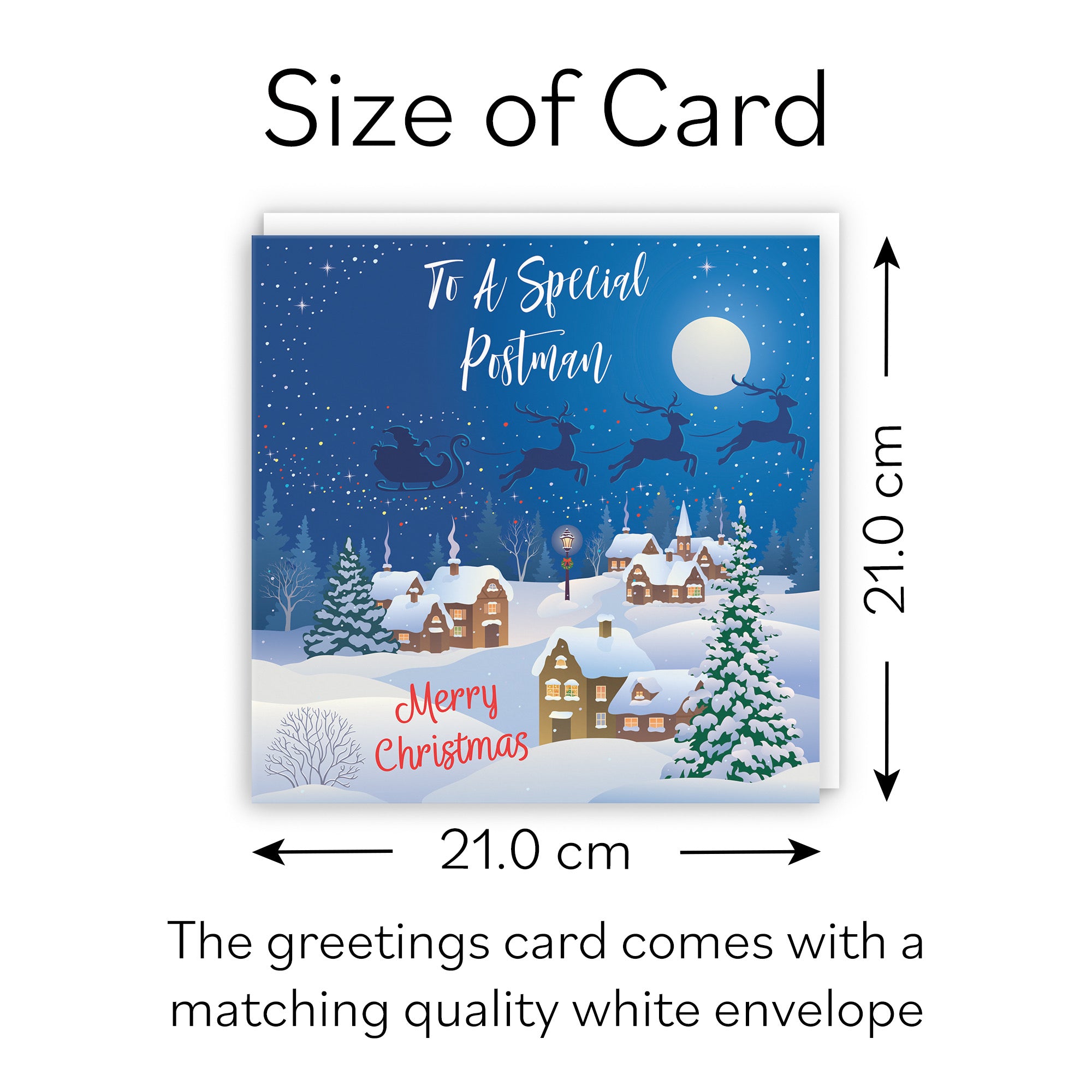 Large Postman Christmas Card Winter Wonderland - Default Title (B0BBS2W216)