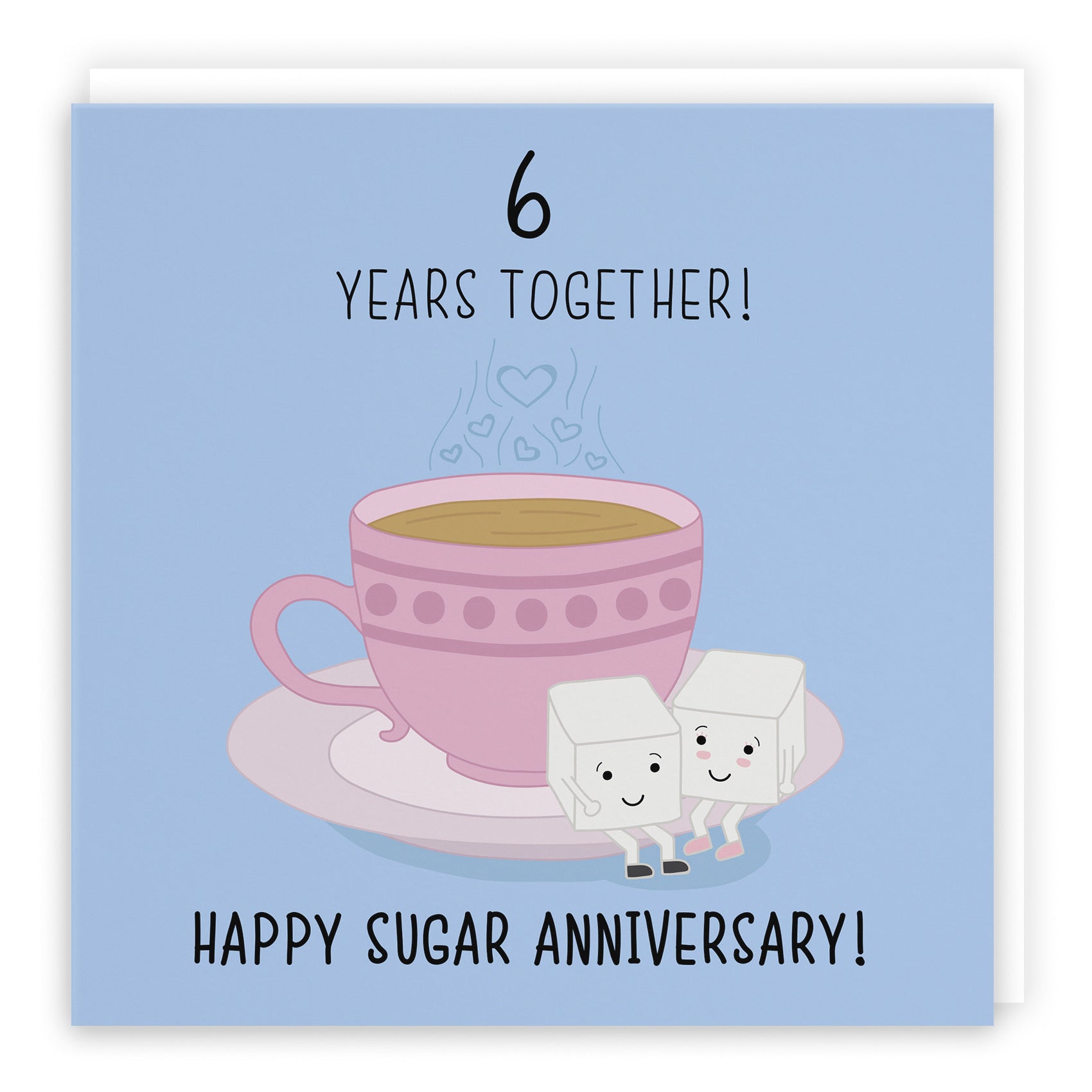 Large 6th Anniversary Card Sugar Cubes Iconic - Default Title (B0BBS3TPPD)