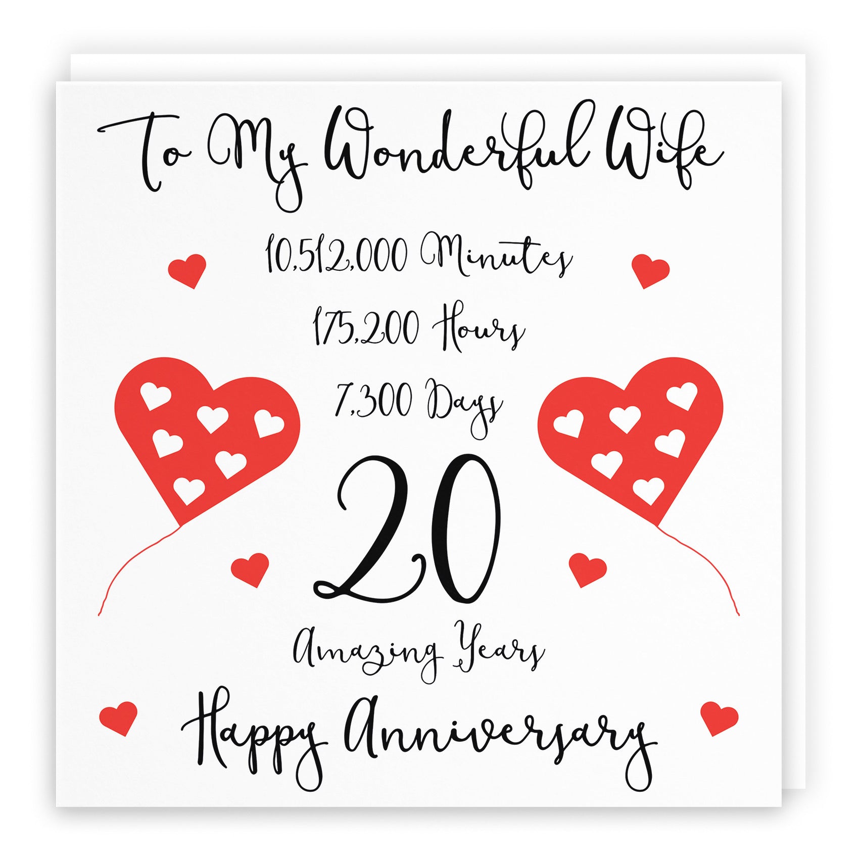 Large Wife 20th Wedding Anniversary Card Timeless - Default Title (B0BBSHR2C1)