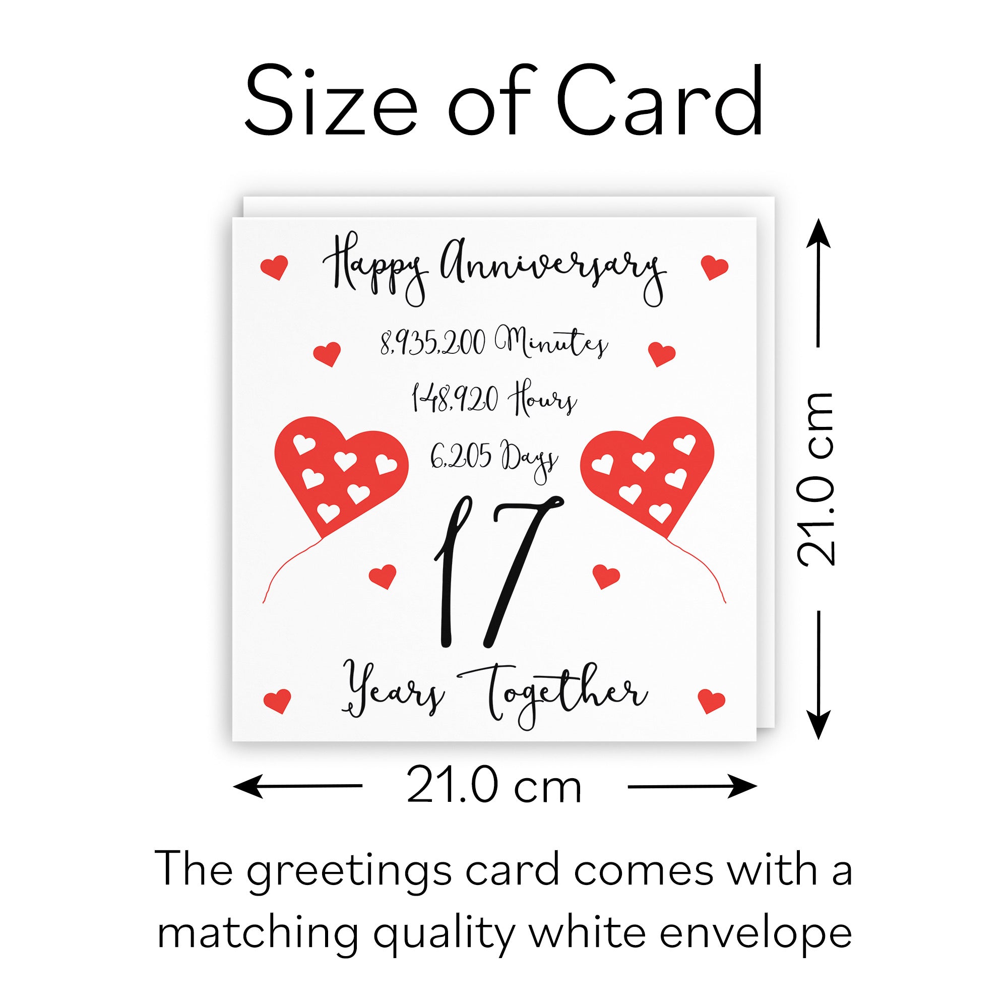 Large 17th Anniversary Card Timeless - Default Title (B0BBSKSQYG)