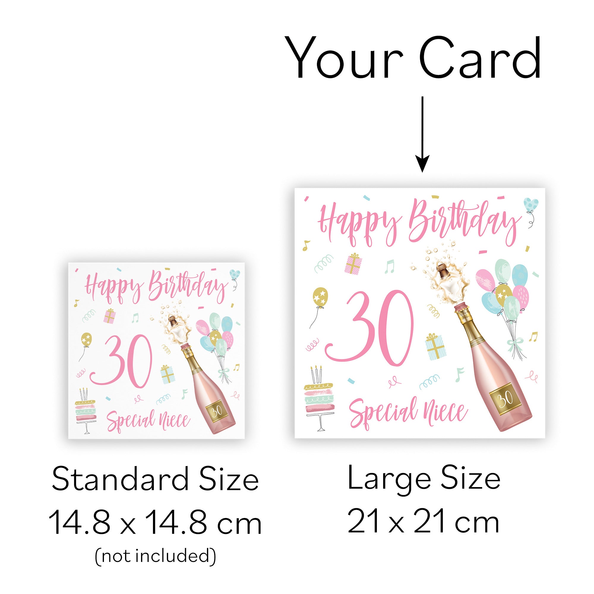 Large Niece 30th Birthday Card Champagne - Default Title (B0BPT1GWJL)