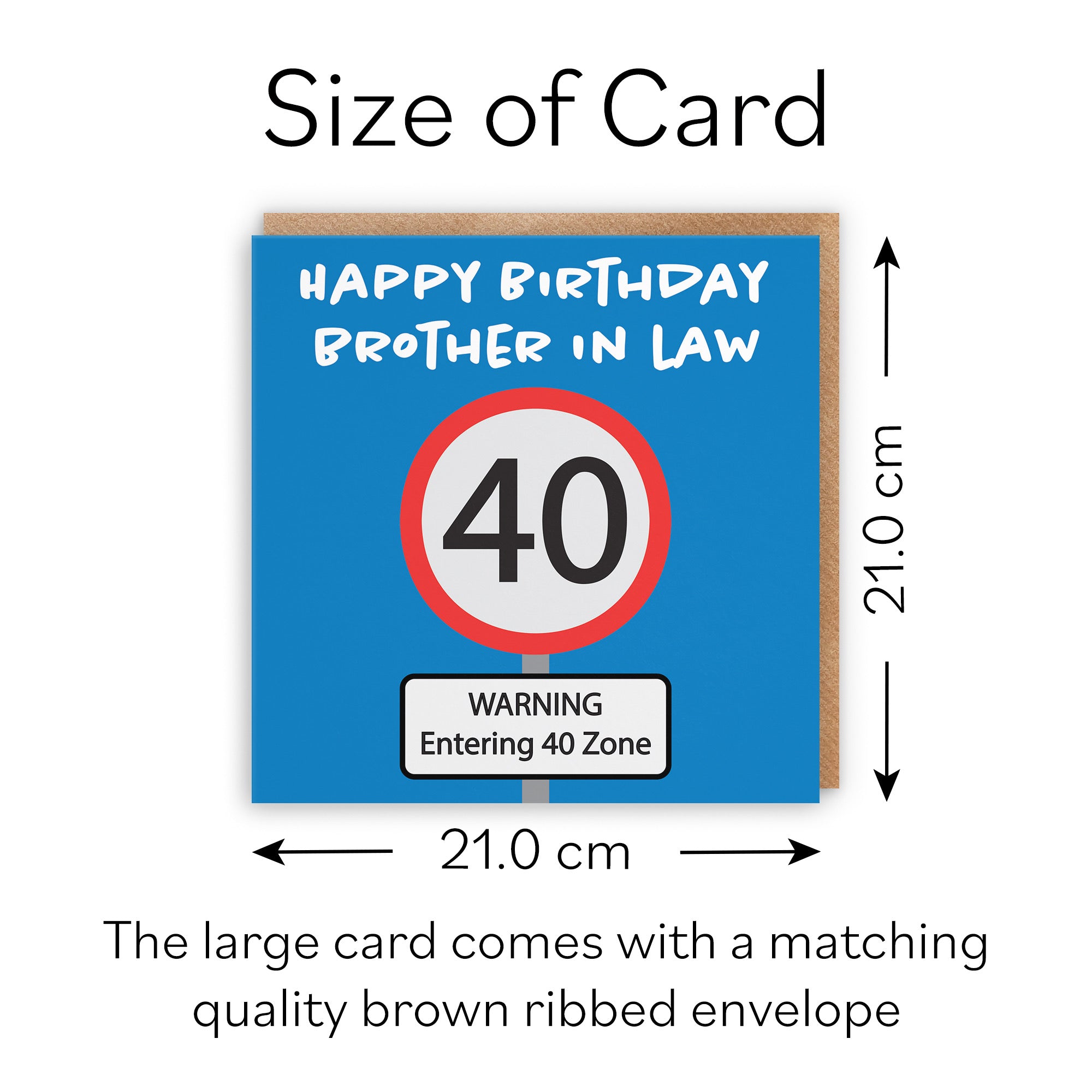 Large Brother In Law 40th Birthday Card Road Sign - Default Title (B0BPT2PY2Y)