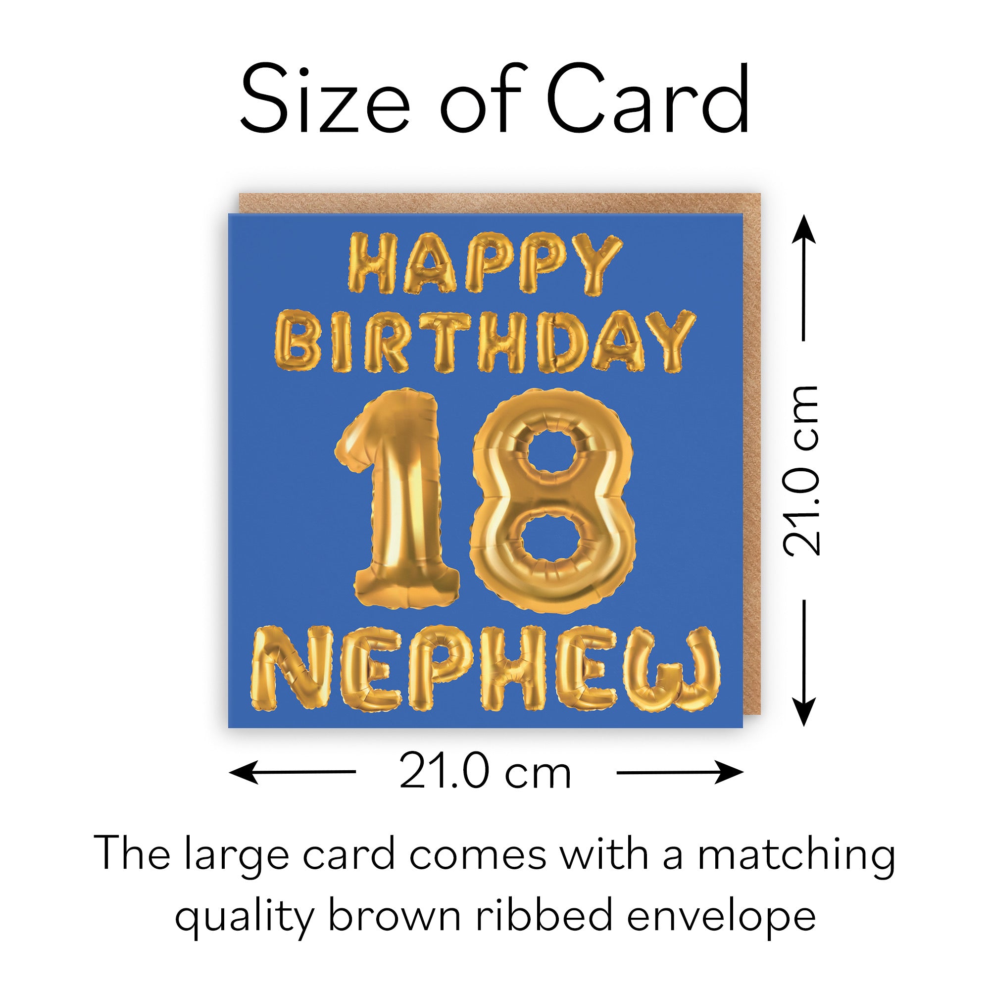 Large Nephew 18th Birthday Card Balloon - Default Title (B0BPT36LGC)