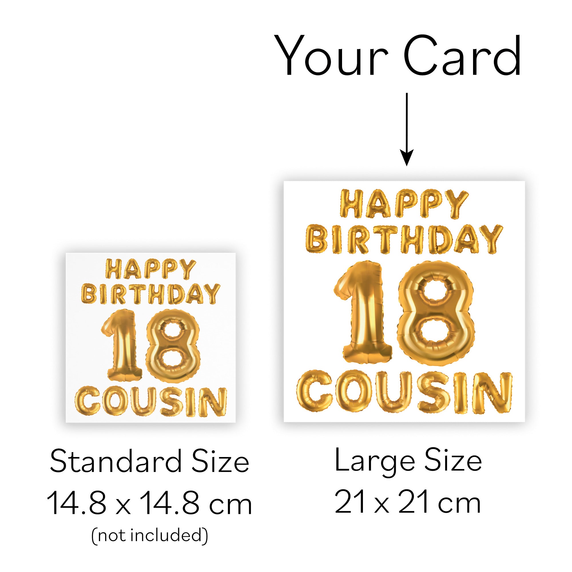 Large Cousin 18th Birthday Card Balloon - Default Title (B0BPT3MCN7)