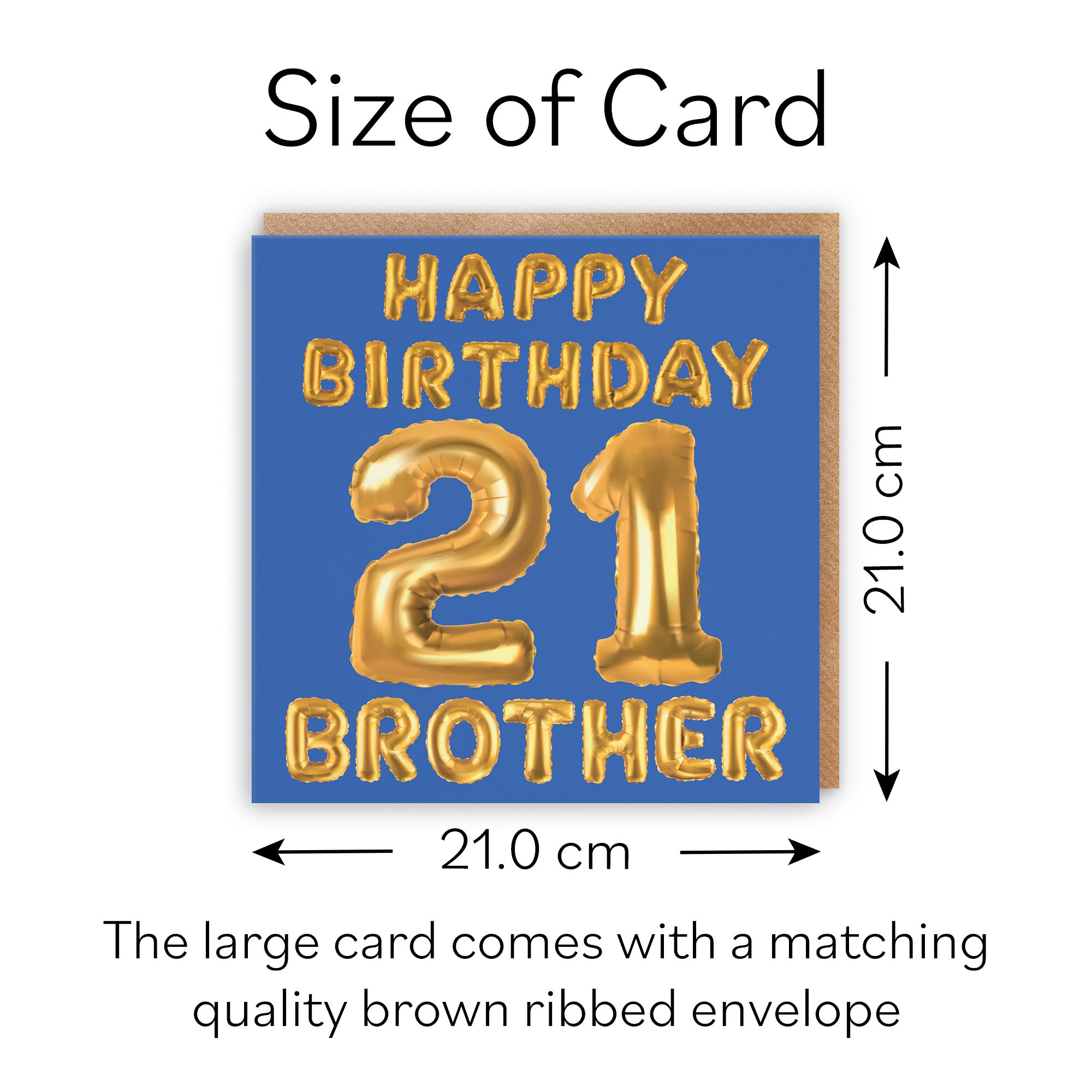 Large Brother 21st Birthday Card Balloon - Default Title (B0BPT3YDC7)