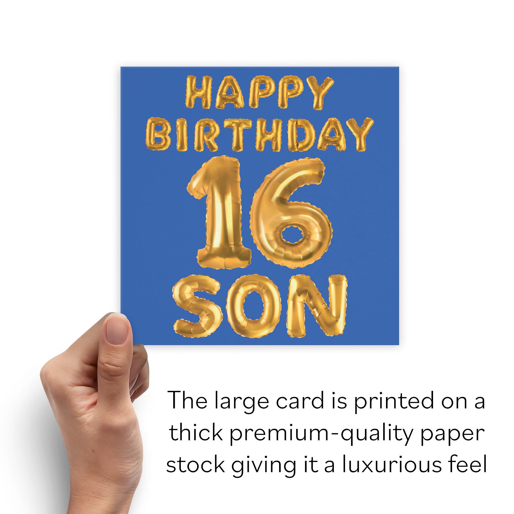 Large Son 16th Birthday Card Balloon - Default Title (B0BPT4FD48)