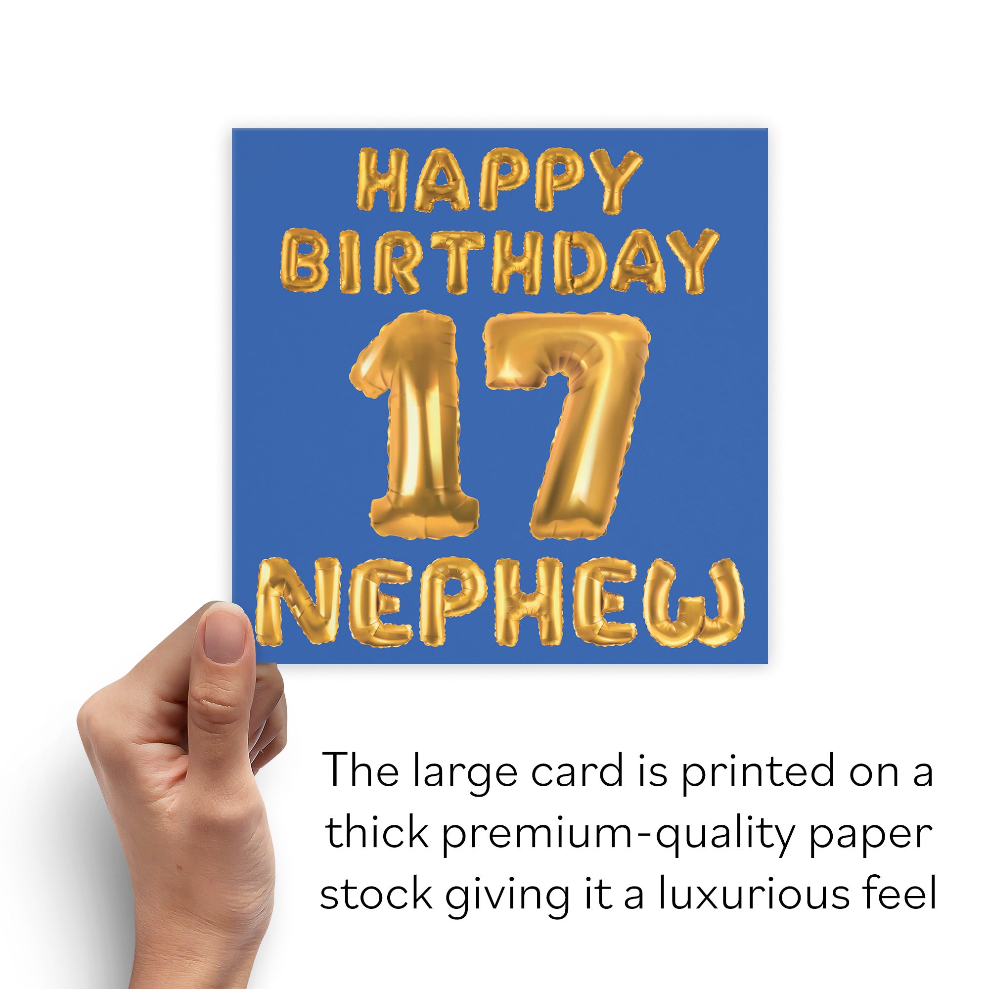 Large Nephew 17th Birthday Card Balloon - Default Title (B0BPT4MK7Z)