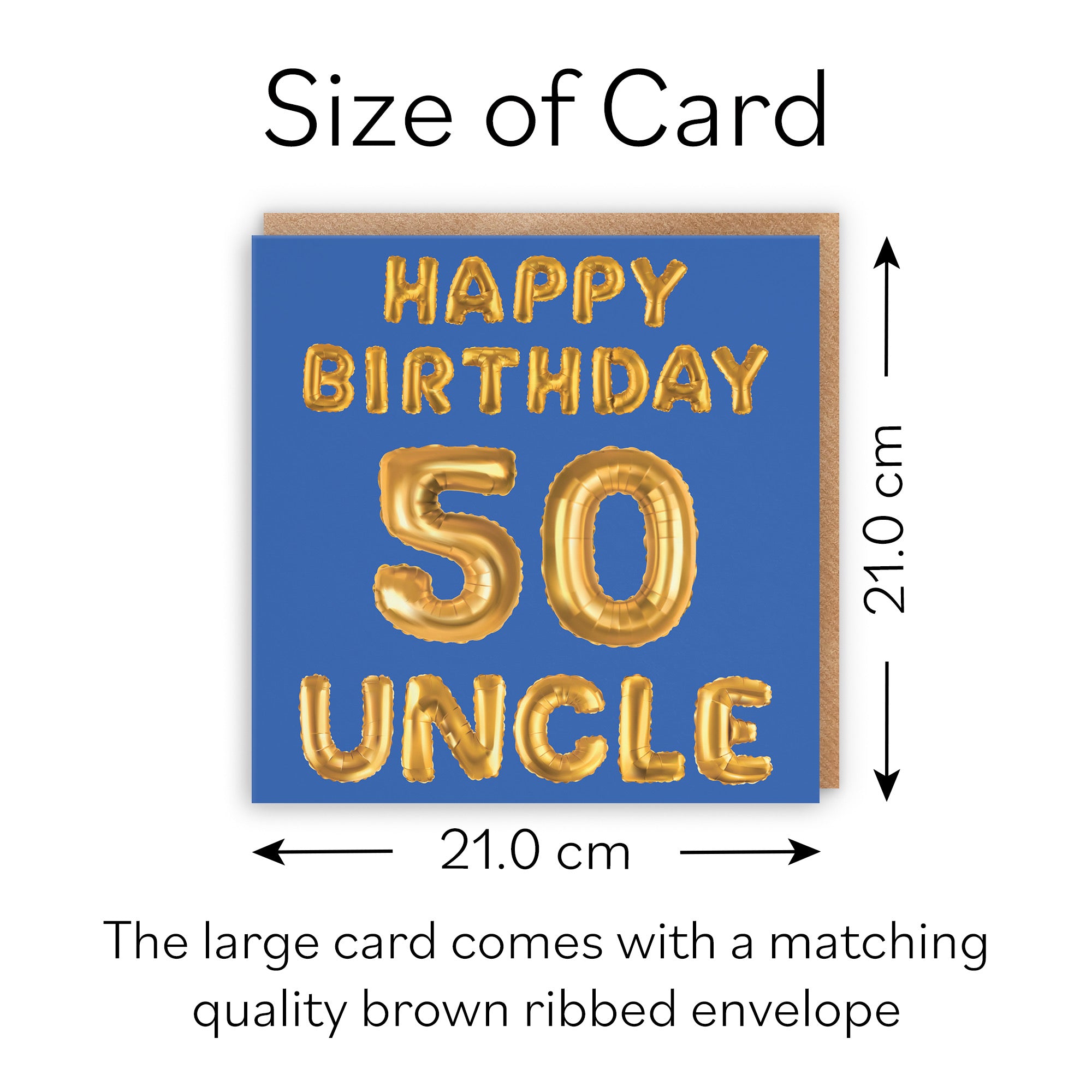 Large Uncle 50th Birthday Card Balloon - Default Title (B0BPT5F9H3)