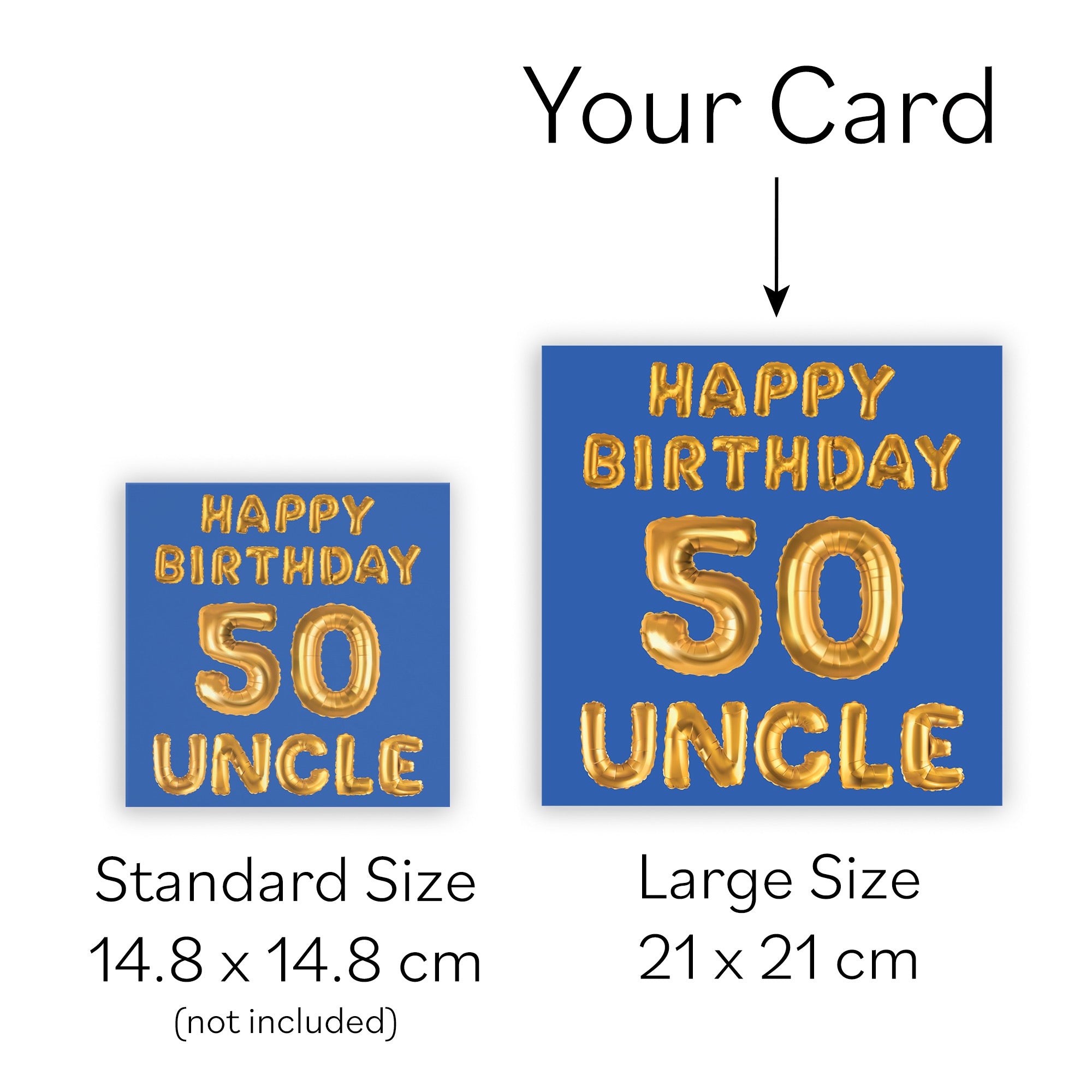 Large Uncle 50th Birthday Card Balloon - Default Title (B0BPT5F9H3)