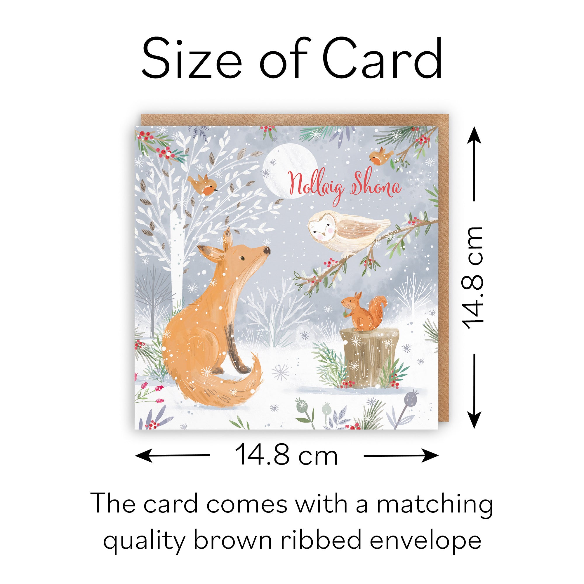 Irish Gealic Cute Fox Christmas Card Nature's Treasures - Default Title (B0CMJ6C5C2)